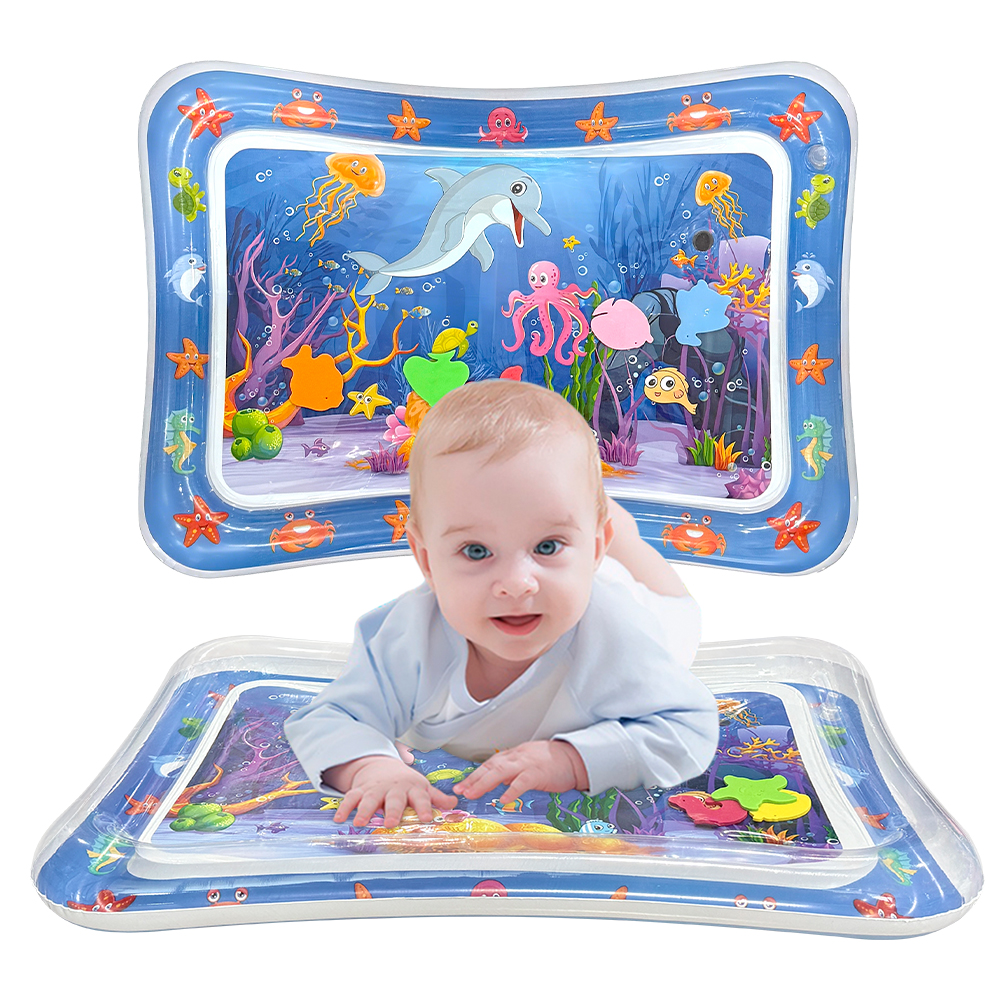 Kids Outdoor Water Play Table - 1pc Blue Dolphin Inflatable PVC Playing