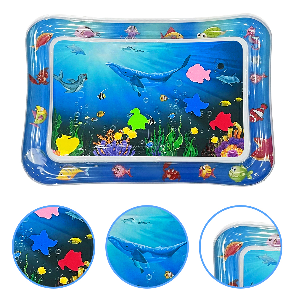 Kids Outdoor Water Play Table - Ocean Animal Pattern Inflatable Water Mat