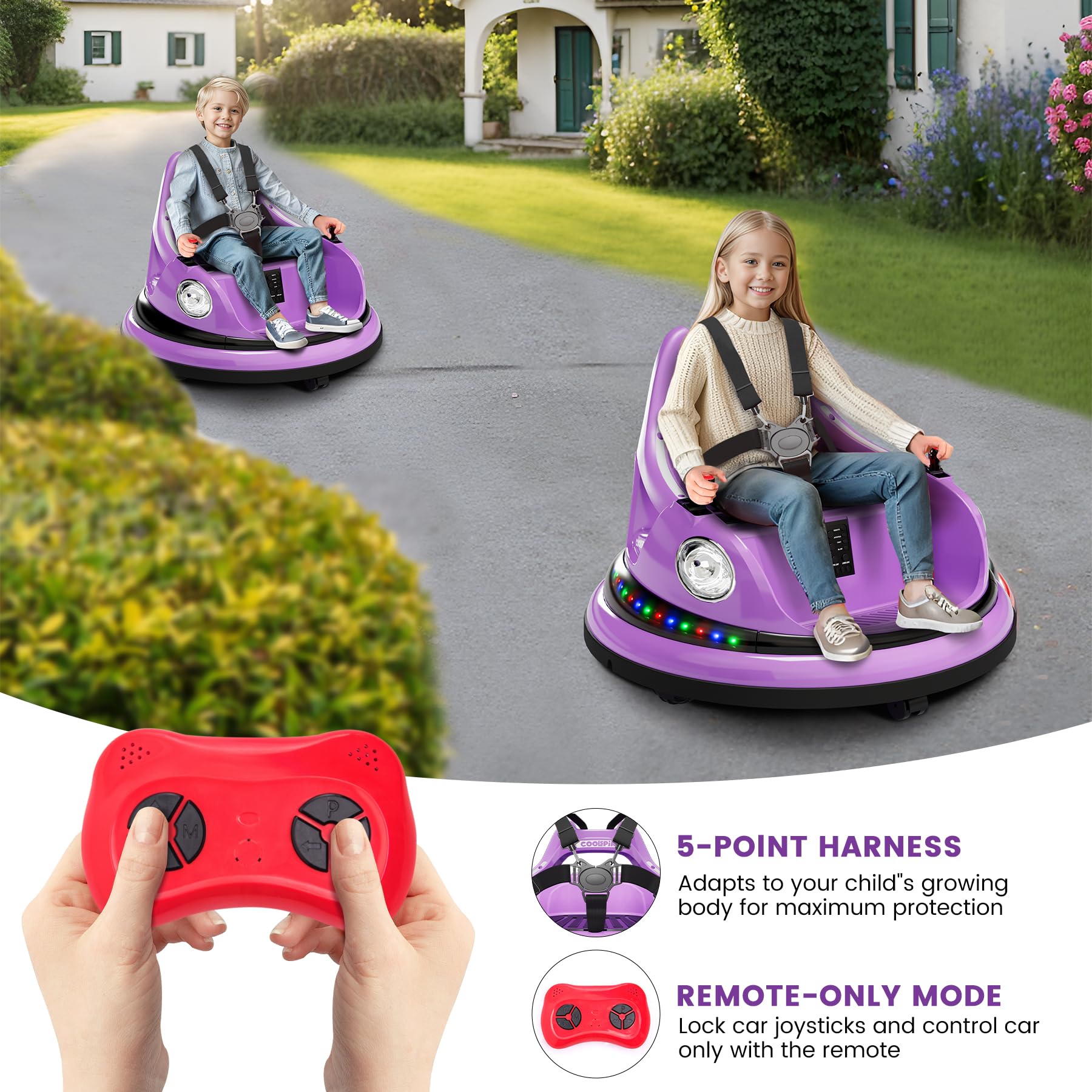 Kids Outdoor Music - 12V Kids Electric Bumper Car Battery