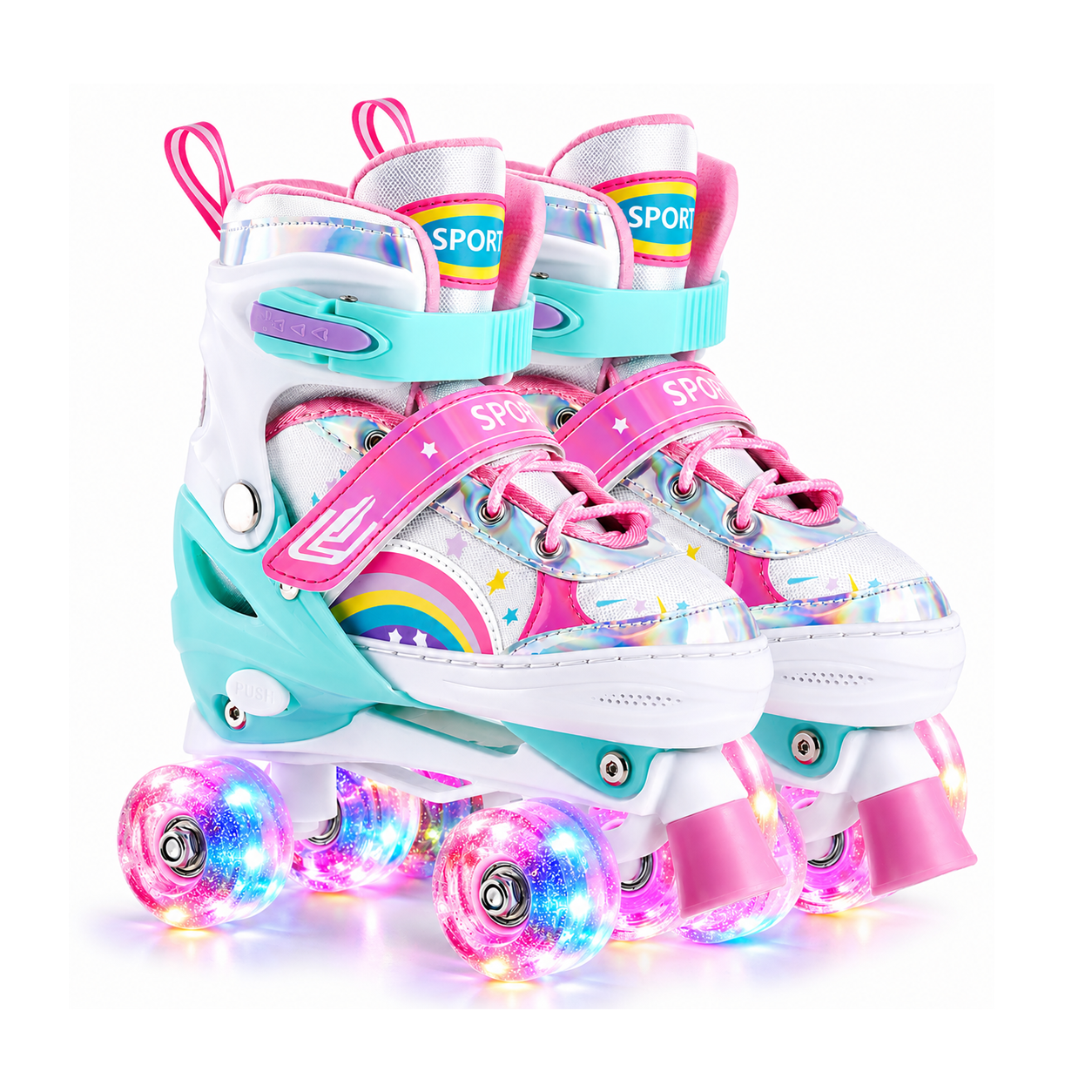 Kids Outdoor Quad - Kids Adjustable Roller Skates Girls Boys