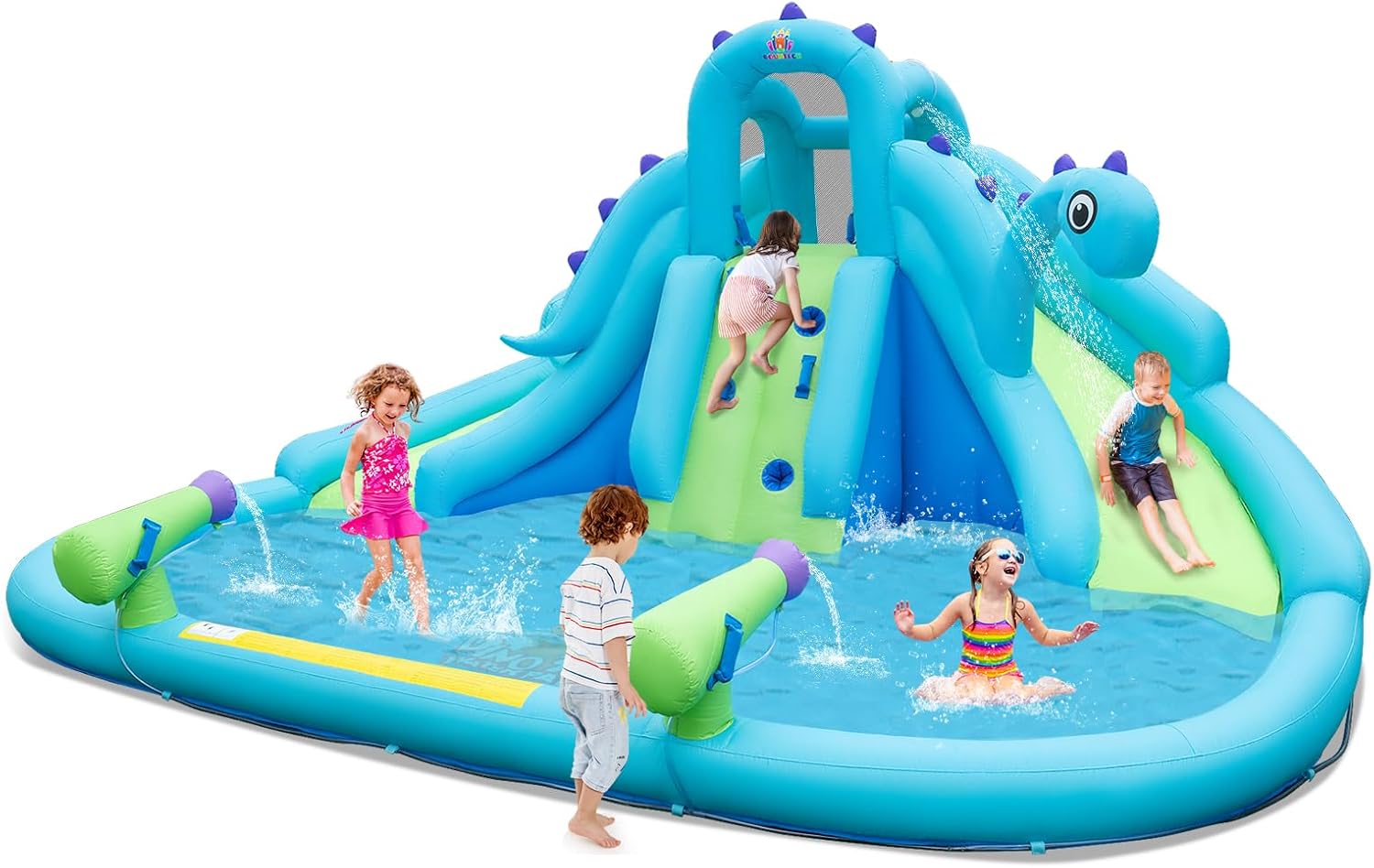 Kids Outdoor Water Slide - Inflatable Water Slide, Dinosaur Kids Mega