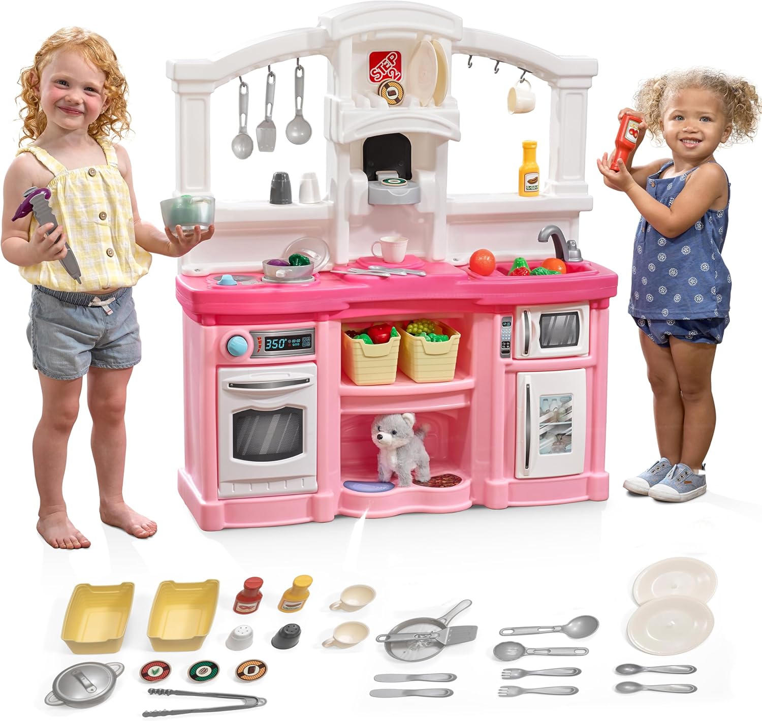 Kids Outdoor Kitchen Set - Fun with Friends Kids Kitchen Playset,