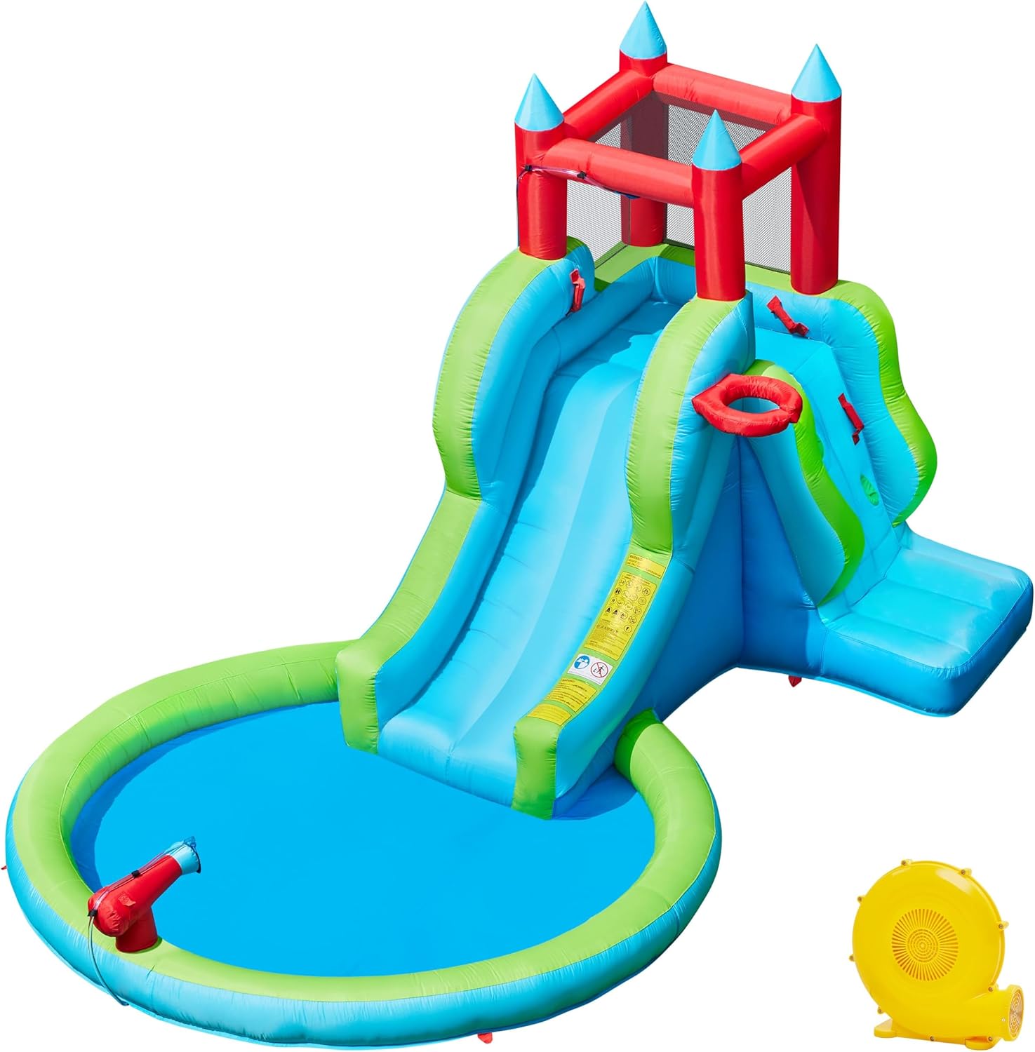 Kids Outdoor Water Slide - Inflatable Water Slide, 5-in-1 Outdoor Blow
