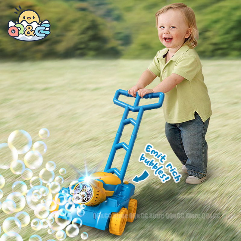 Kids Outdoor Lawn Mower - Automatic Lawn Mower Bubble Machine Weeder