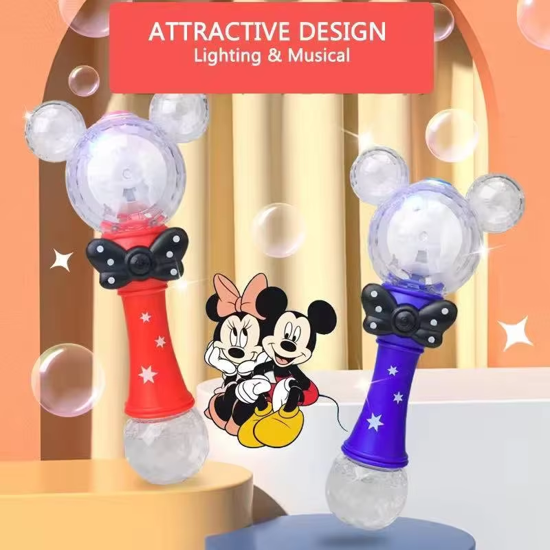 Bubble Sword Wand - Minnie Bubble Machine Rechargeable Toys with