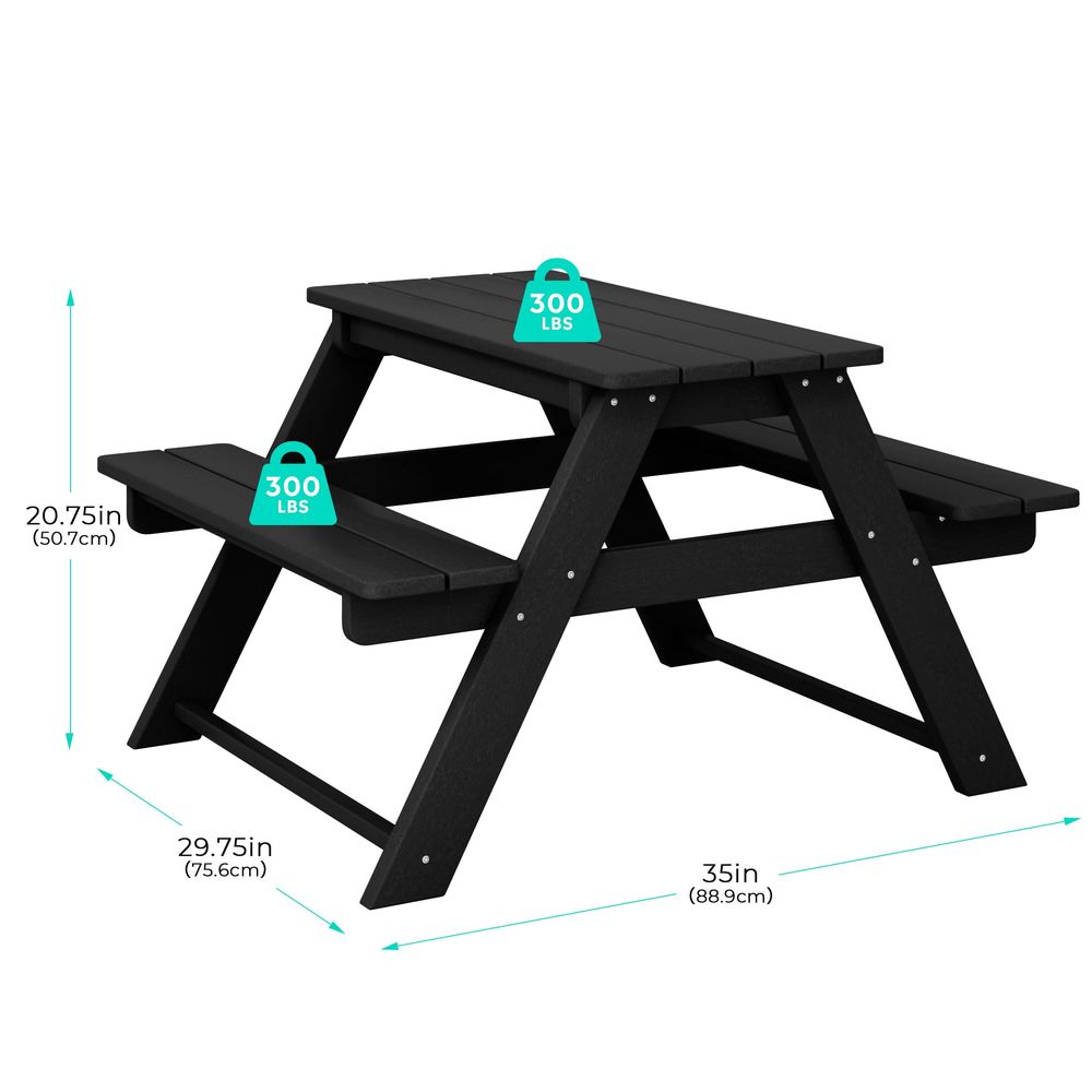 Kids Picnic Table, HDPE All We - Kids Outdoor Lawn Chair recension och pris