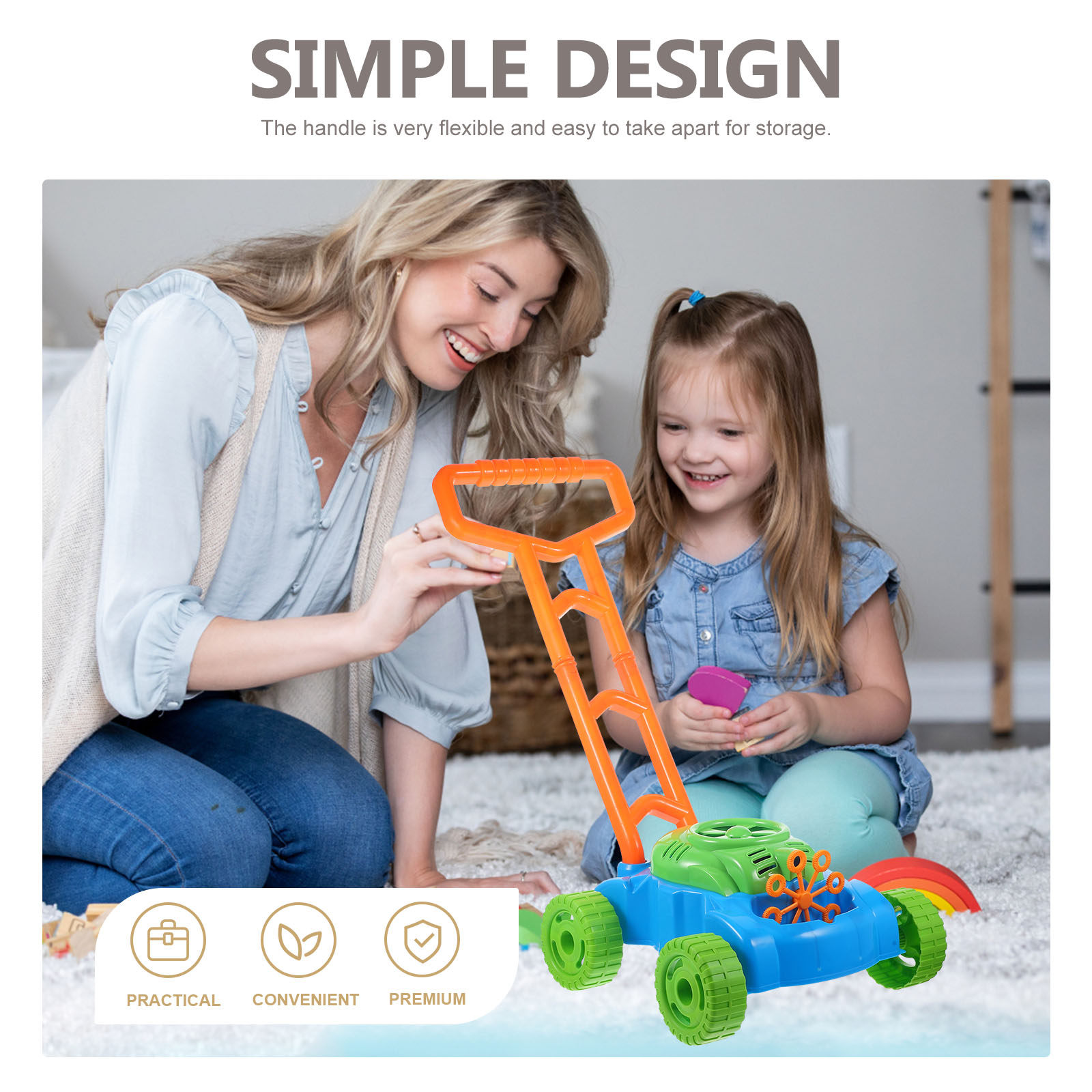 1Pcs Bubble Mower Colorful Pus - Kids Outdoor Lawn Mower recension och pris