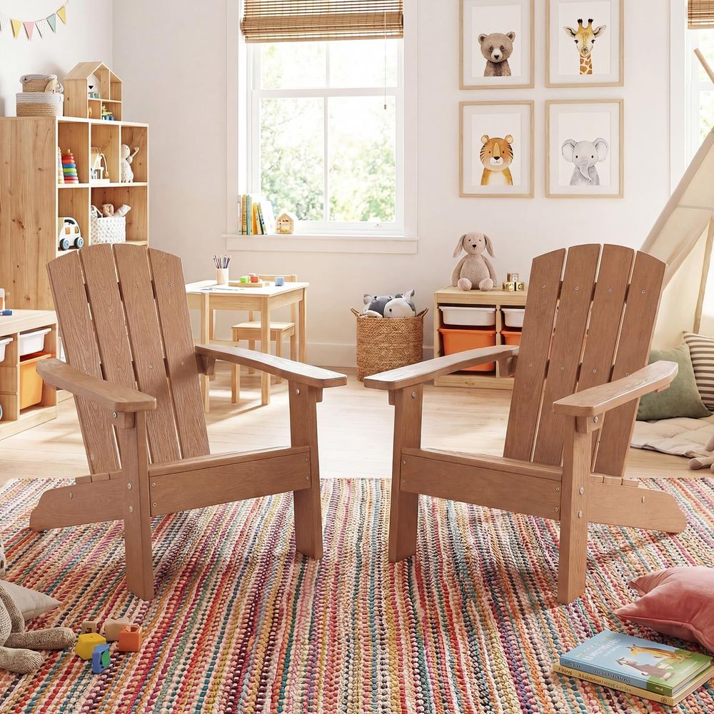 Kids Adirondack Chair, AllWeat - Kids Outdoor Lawn Chair recension och pris