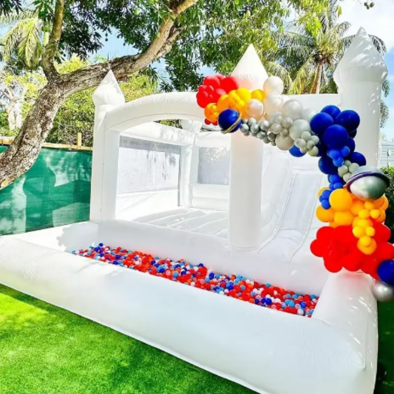 White Bounce House for Kids an - Kids Outdoor House recension och pris