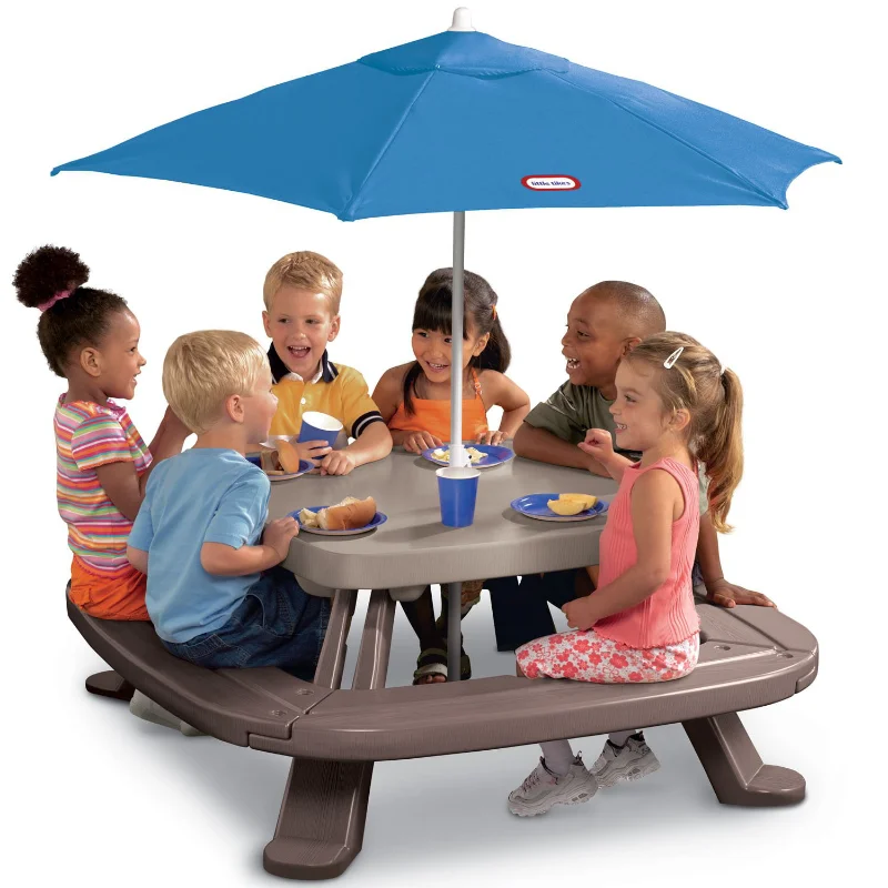 Outdoor  Kids Picnic Table Toy - Kids Outdoor Table And Chairs With Umbrella recension och pris