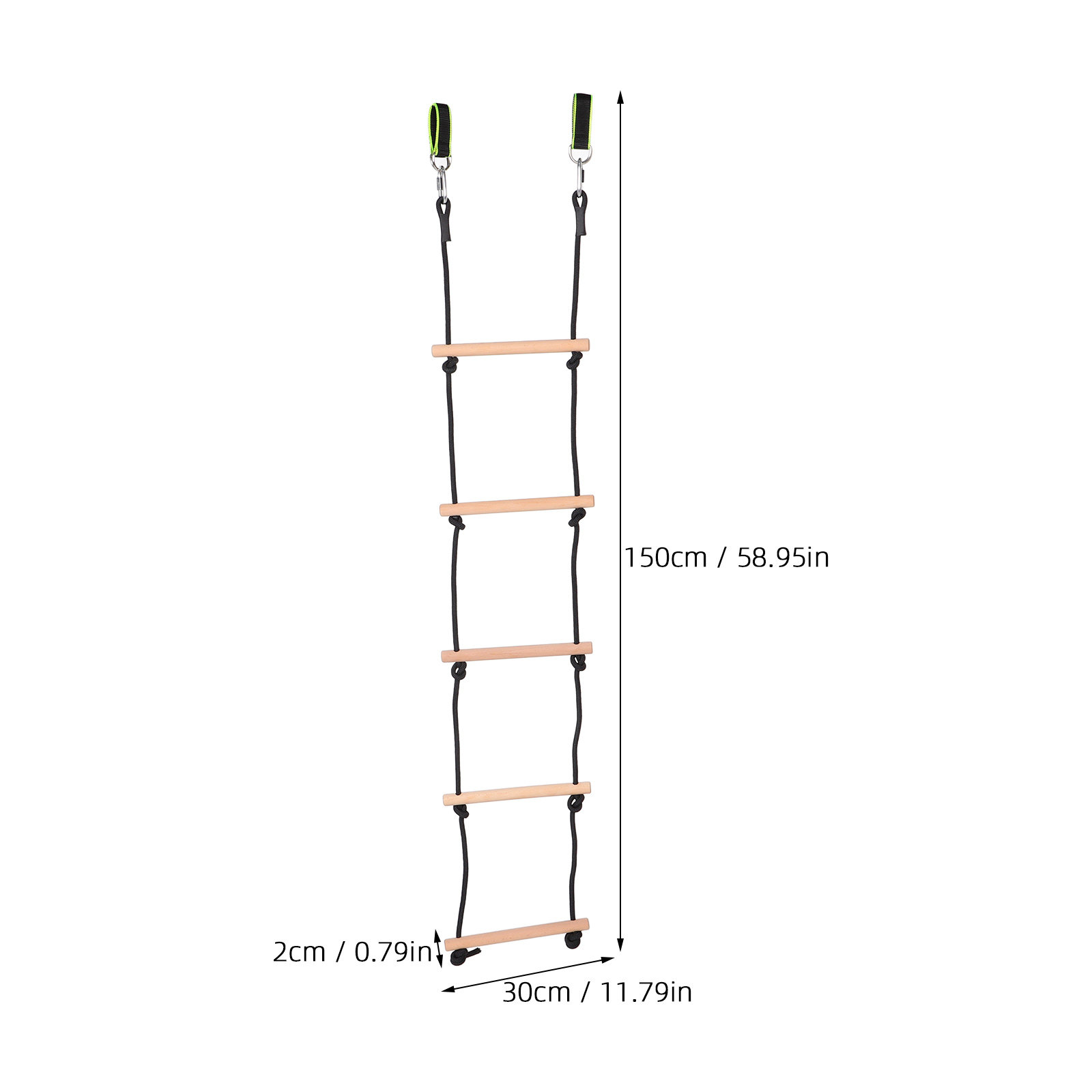 1Set Wood Climbing Rope Ladder - Kids Outdoor Treehouse recension och pris