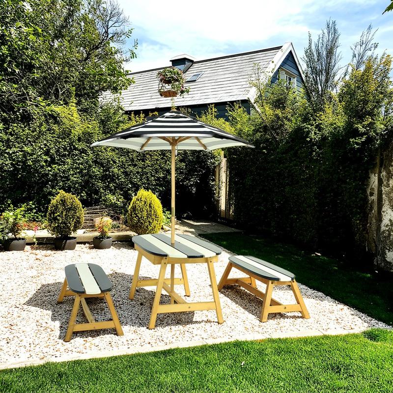 Playful Picnic Table with Umbr - Kids Outdoor Table And Chairs With Umbrella recension och pris