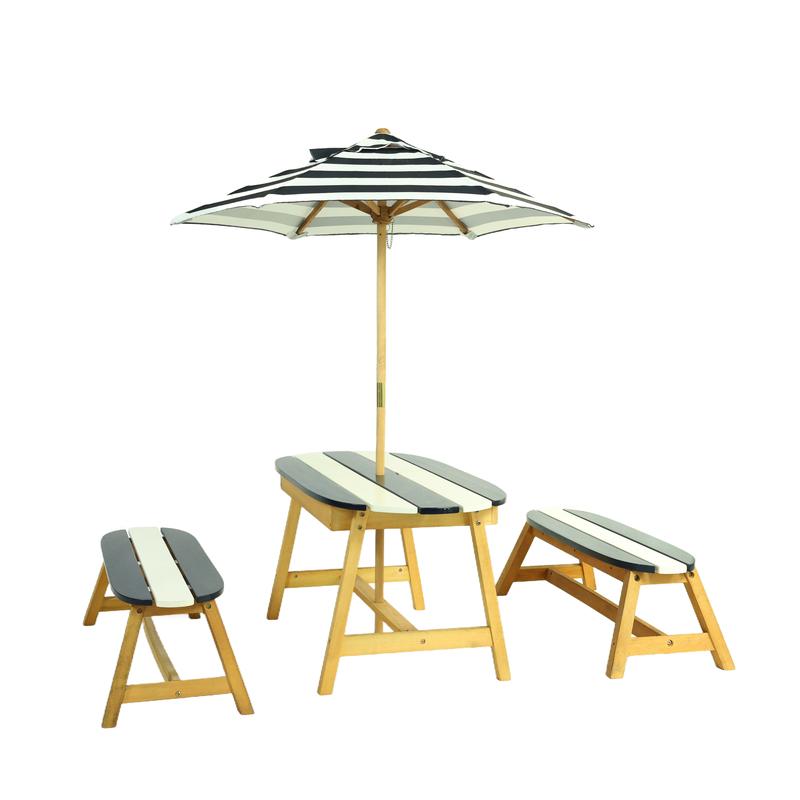 Playful Picnic Table with Umbr - Kids Outdoor Table And Chairs With Umbrella recension och pris