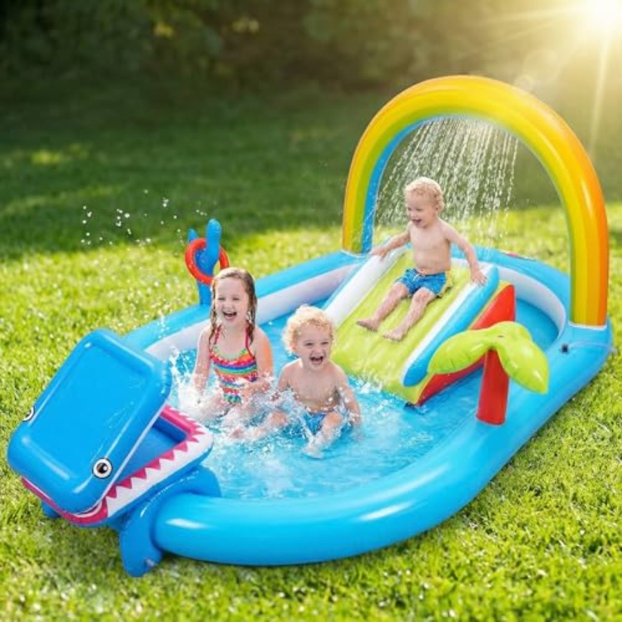 Inflatable Play Center Outdoor - Kids Outdoor Water Slide recension och pris