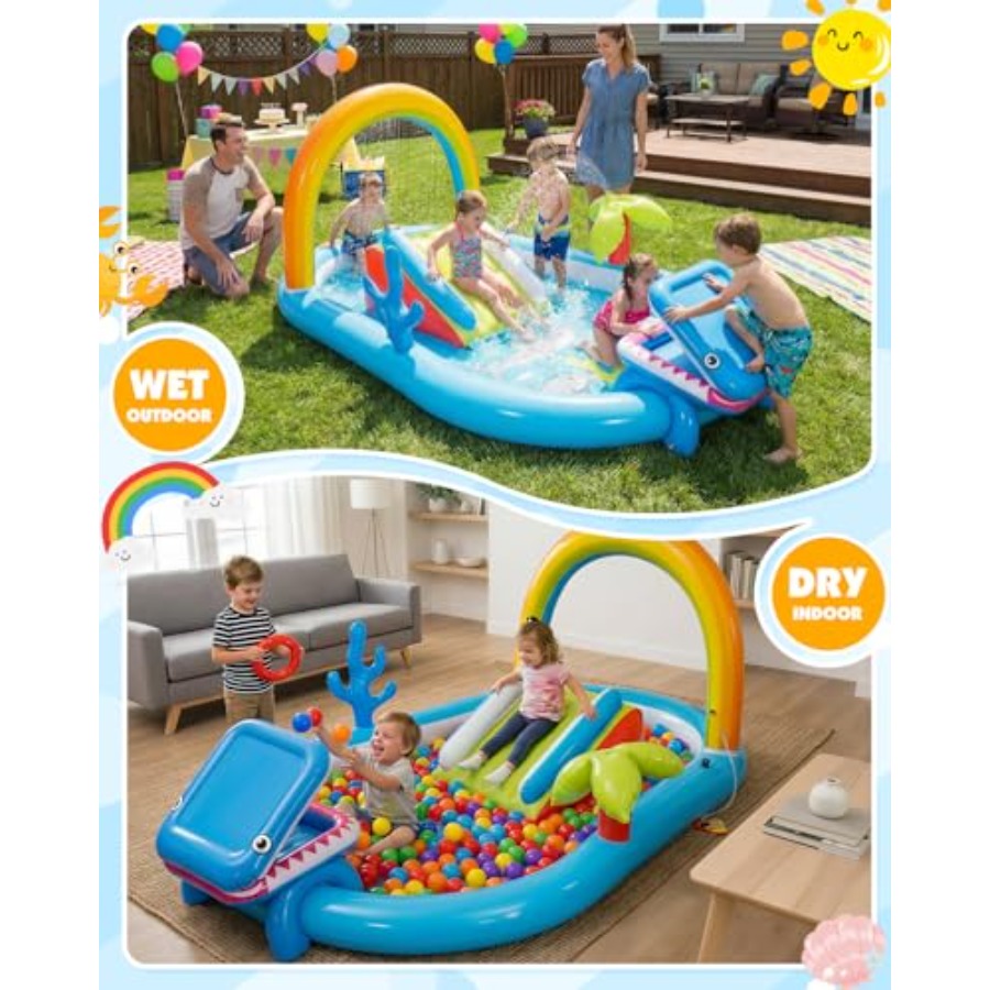 Inflatable Play Center Outdoor - Kids Outdoor Water Slide recension och pris