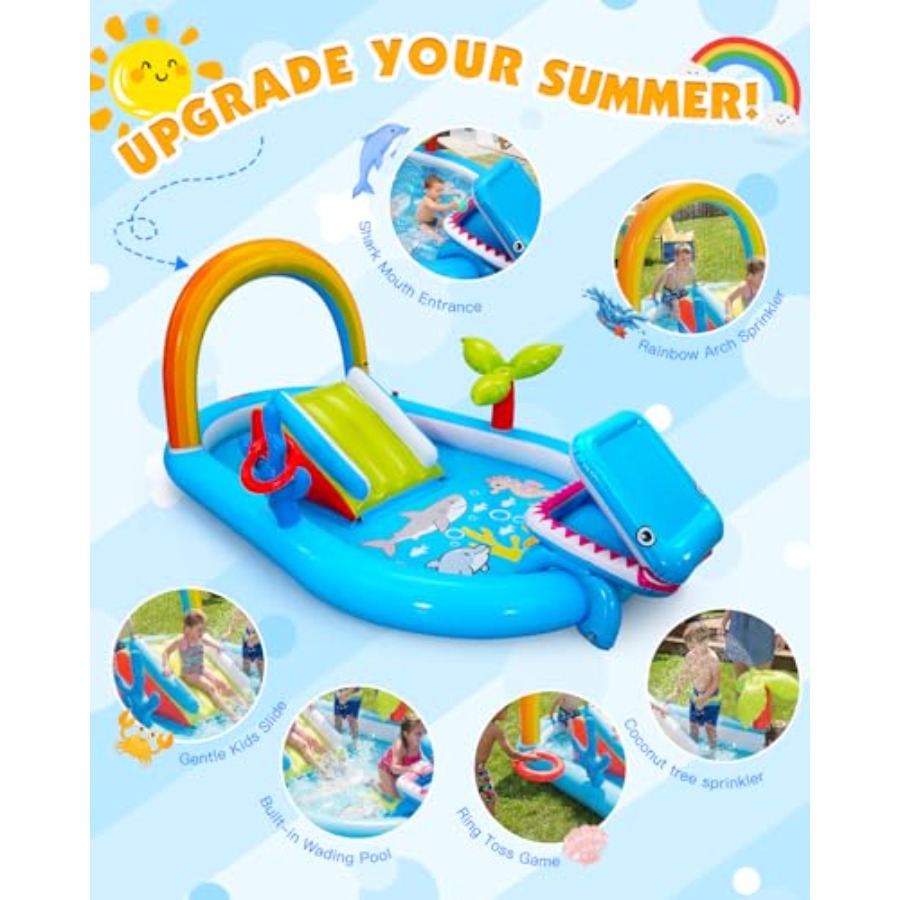 Inflatable Play Center Outdoor - Kids Outdoor Water Slide recension och pris