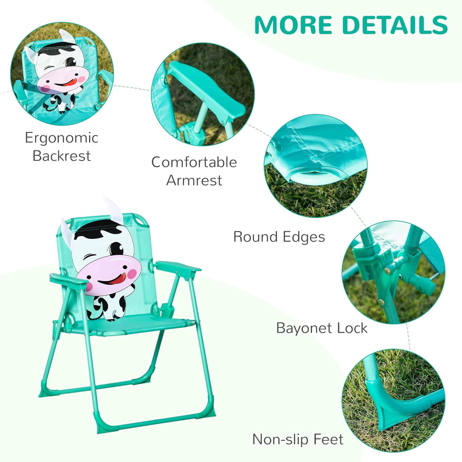Kids Folding Table & Chair Set - Kids Outdoor Table And Chairs With Umbrella recension och pris