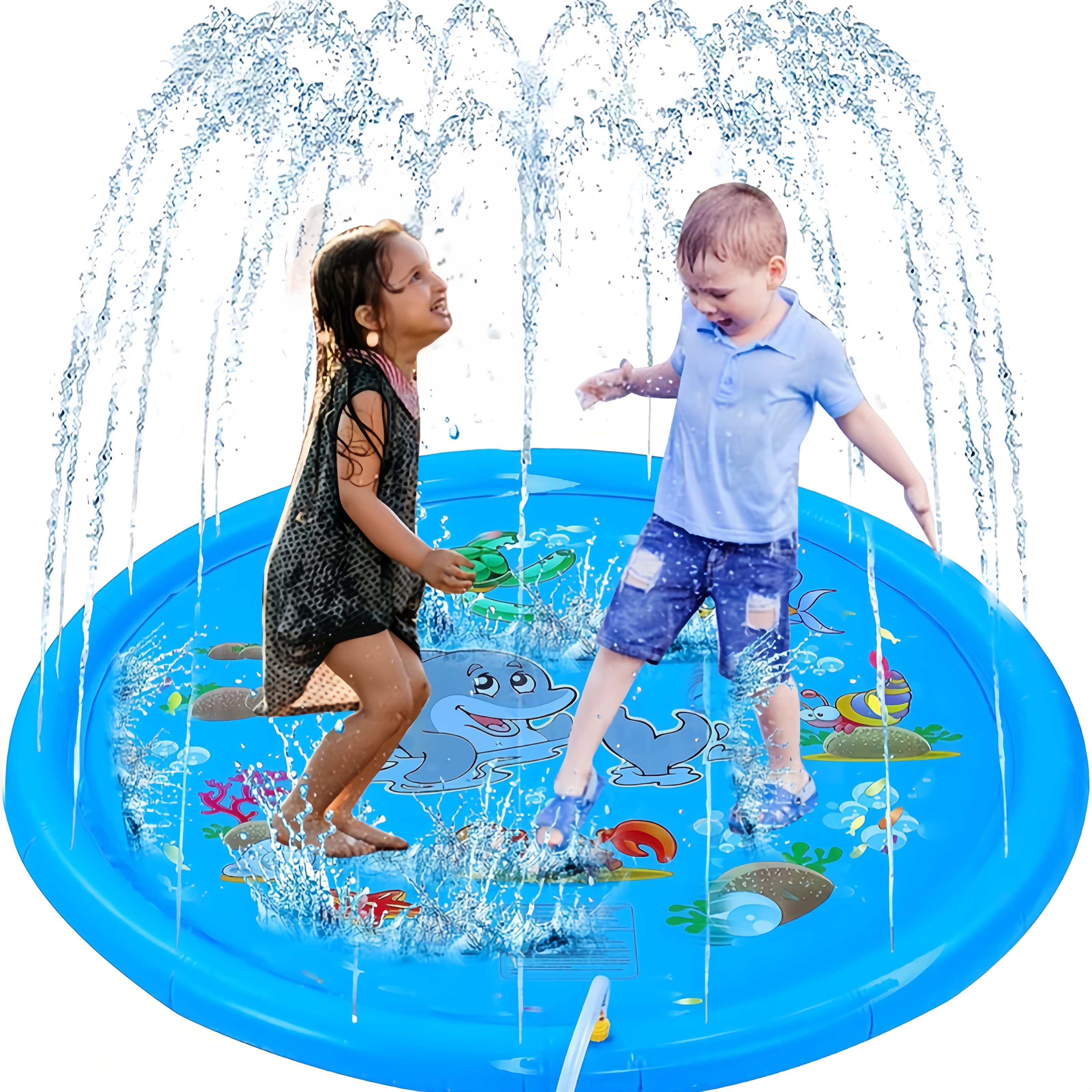 PVC Inflatable Splash Pad Spri - Kids Outdoor Water Play Table recension och pris
