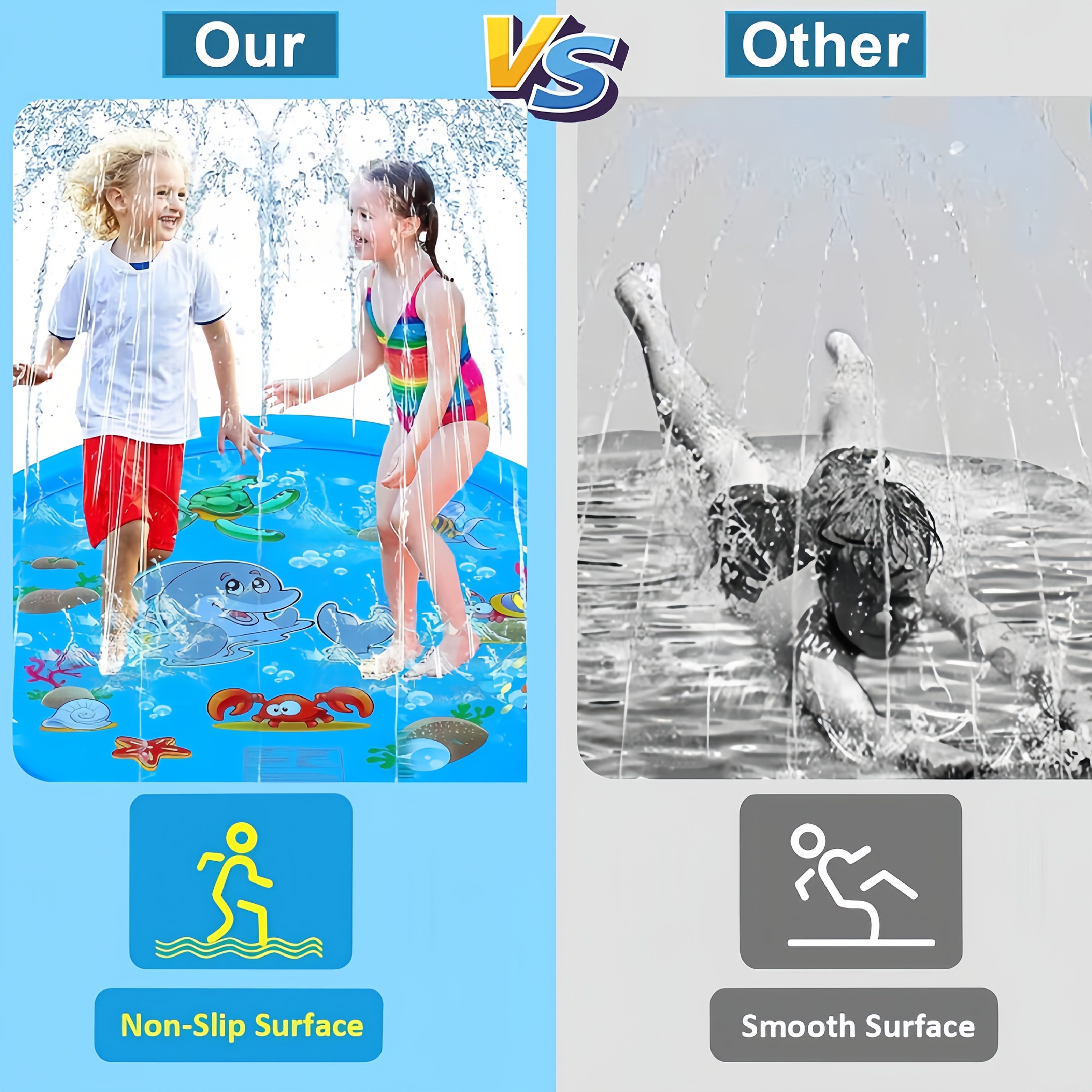 PVC Inflatable Splash Pad Spri - Kids Outdoor Water Play Table recension och pris