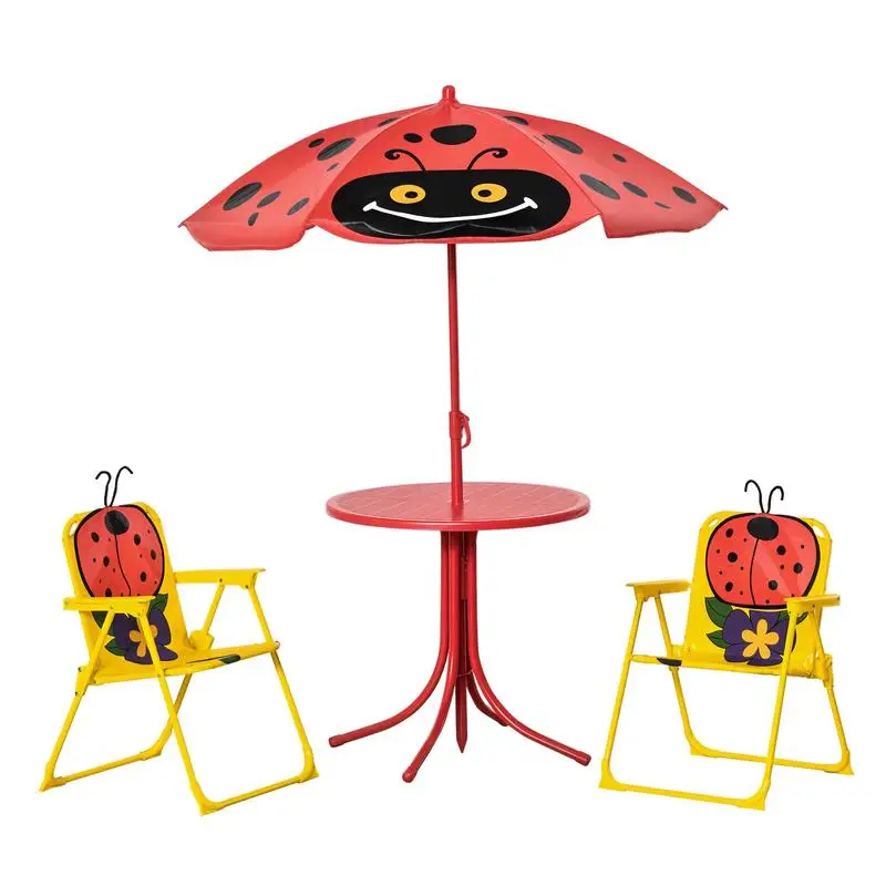 Kids Table and Chair Set, Outd - Kids Outdoor Table And Chairs With Umbrella recension och pris