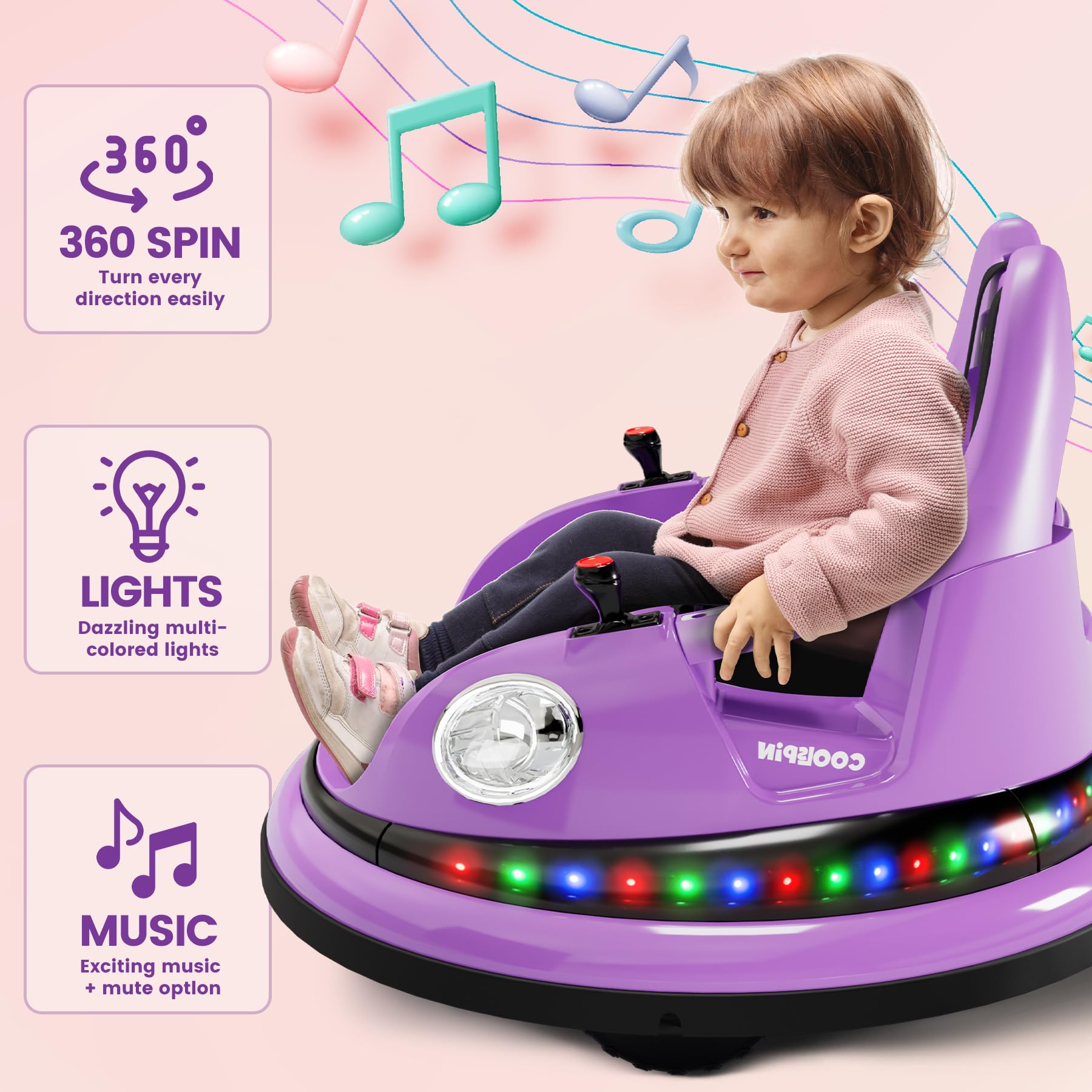 12V Kids Electric Bumper Car B - Kids Outdoor Music recension och pris