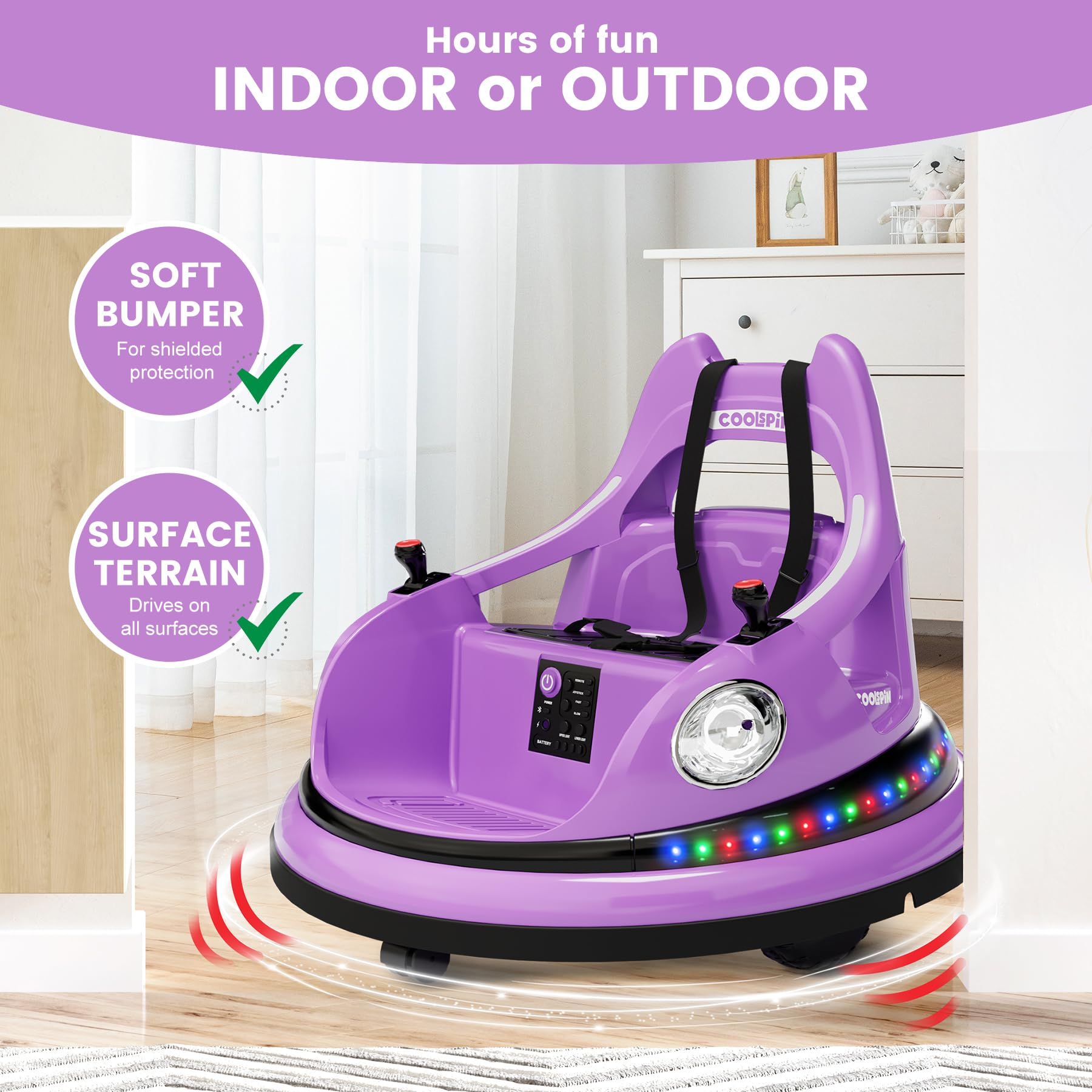 12V Kids Electric Bumper Car B - Kids Outdoor Music recension och pris