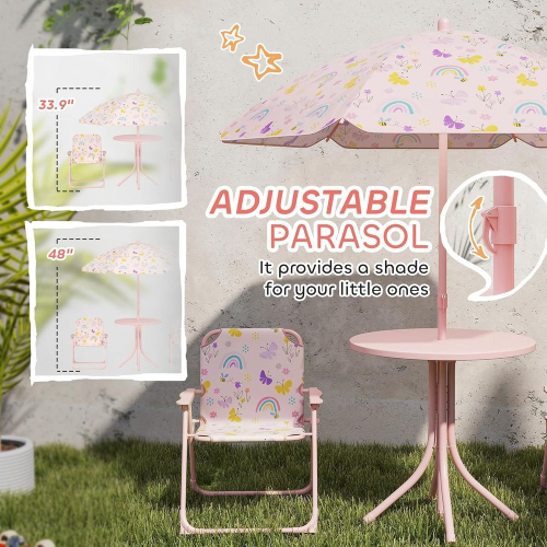 Kids Picnic Table and Chair Se - Kids Outdoor Table And Chairs With Umbrella recension och pris
