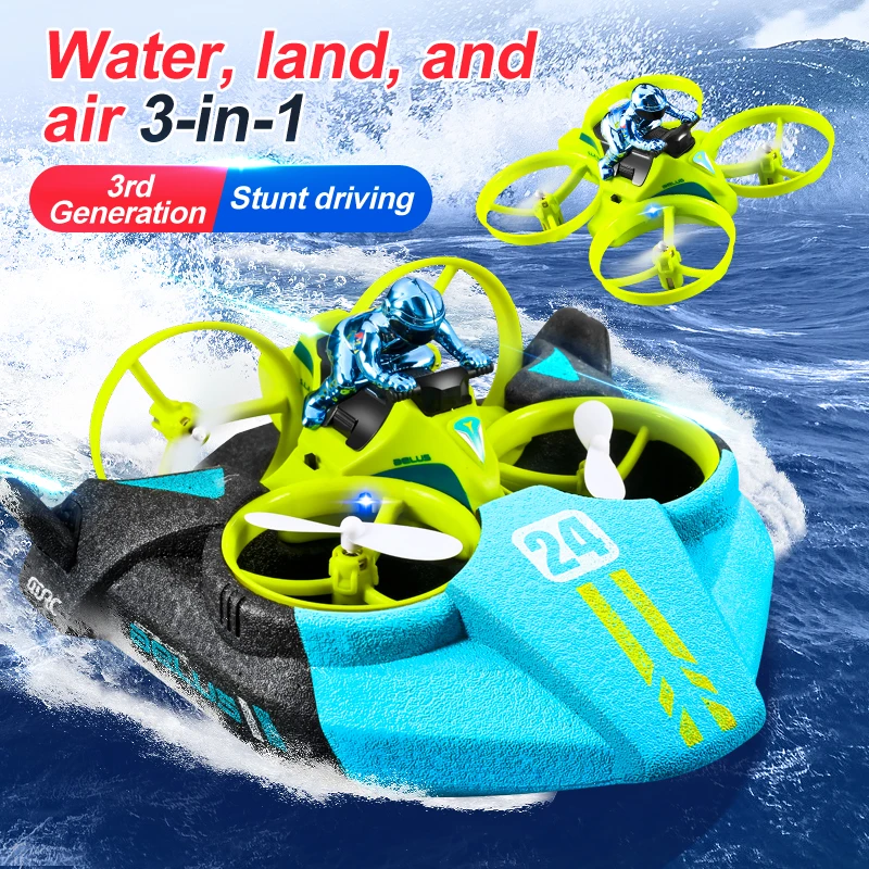 3-in-1 Land Air Sea RC Aircraf - Kids Outdoor Quad recension och pris