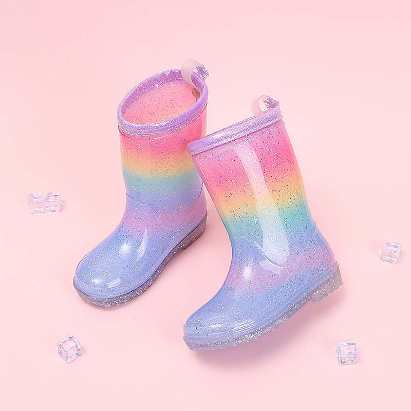 Toddler Girls Rainbow Glitter  - Kids Outdoor Boots recension och pris
