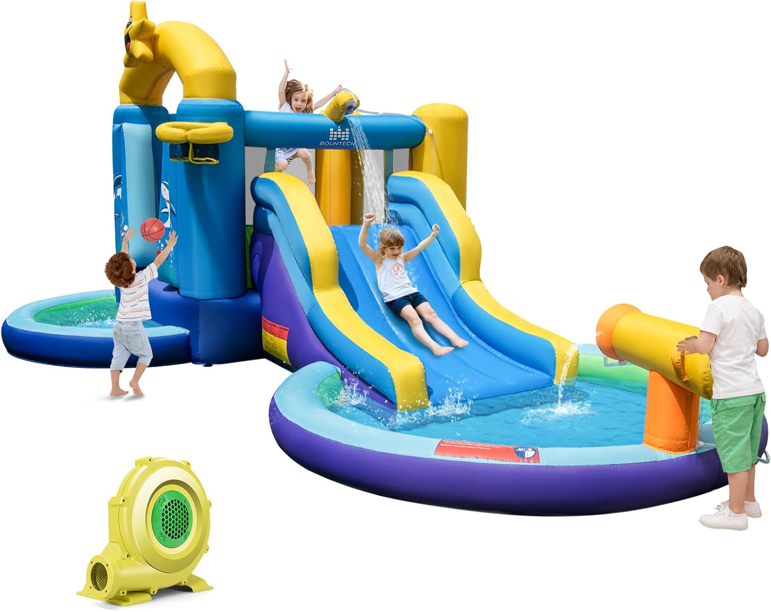 Inflatable Water Slide, 2 in 1 - Kids Outdoor Water Slide recension och pris