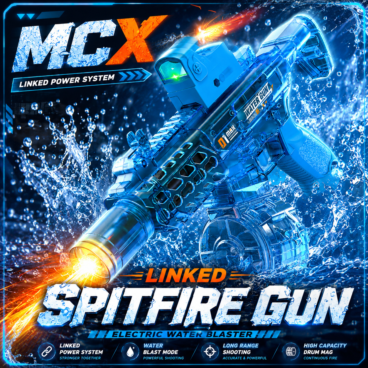 Electric Water Gun Flashing Li - Kids Outdoor Music recension och pris