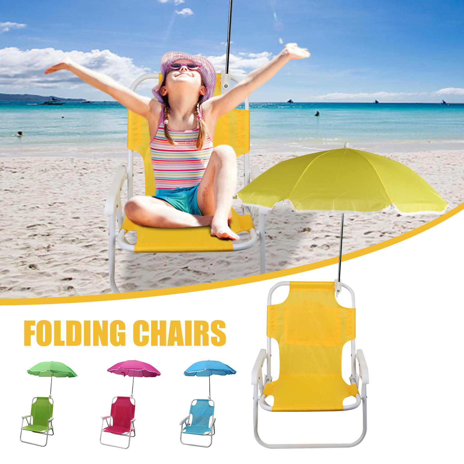 Beach Chairs and Umbrellas Out - Kids Outdoor Lawn Chair recension och pris