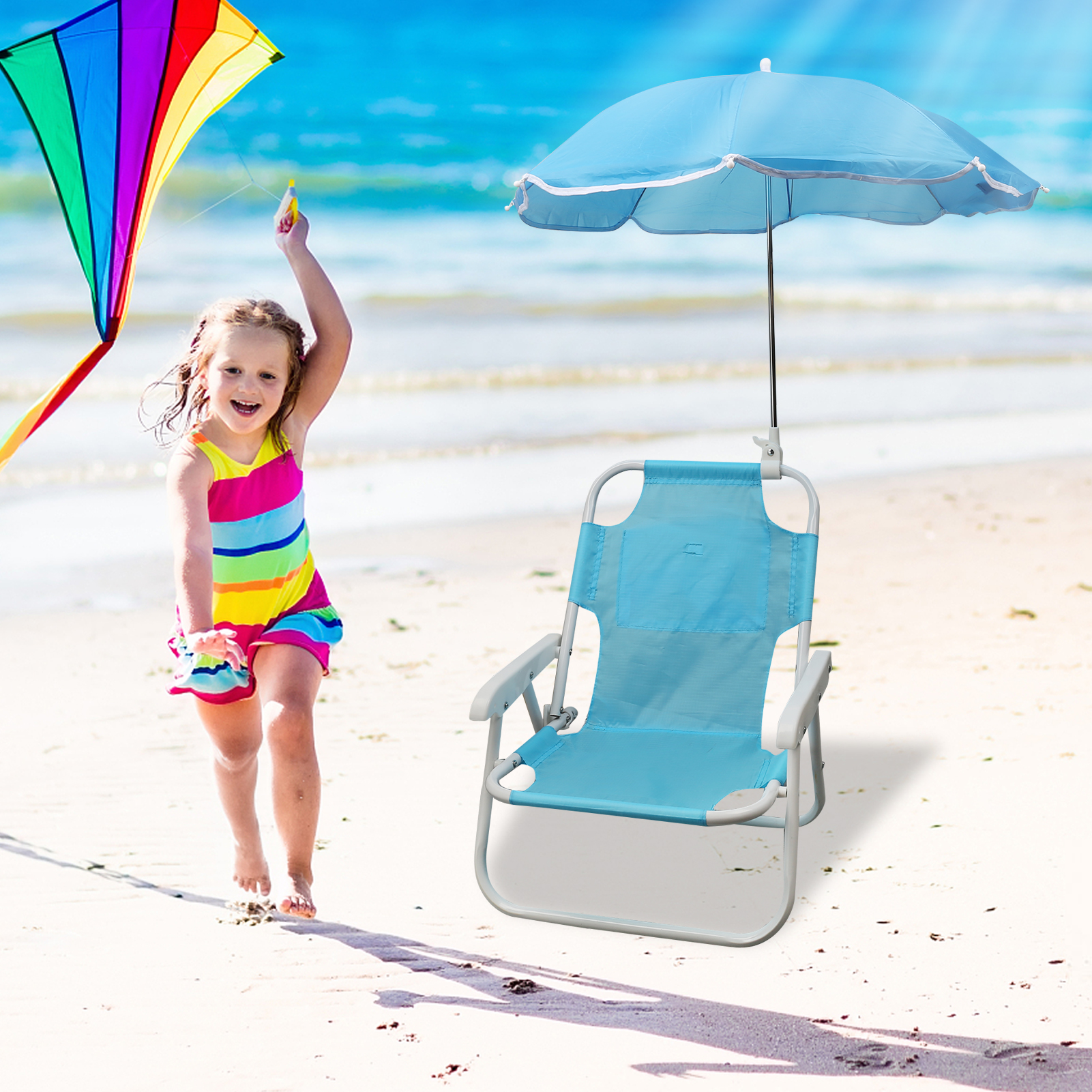 Beach Chairs and Umbrellas Out - Kids Outdoor Lawn Chair recension och pris