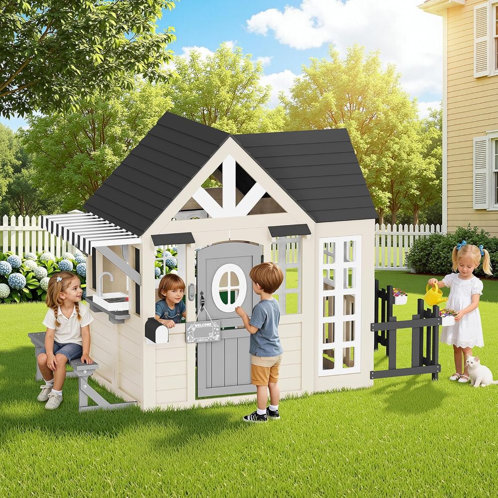 Albott Kids Outdoor Wooden Pla - Kids Outdoor Kitchen Set recension och pris
