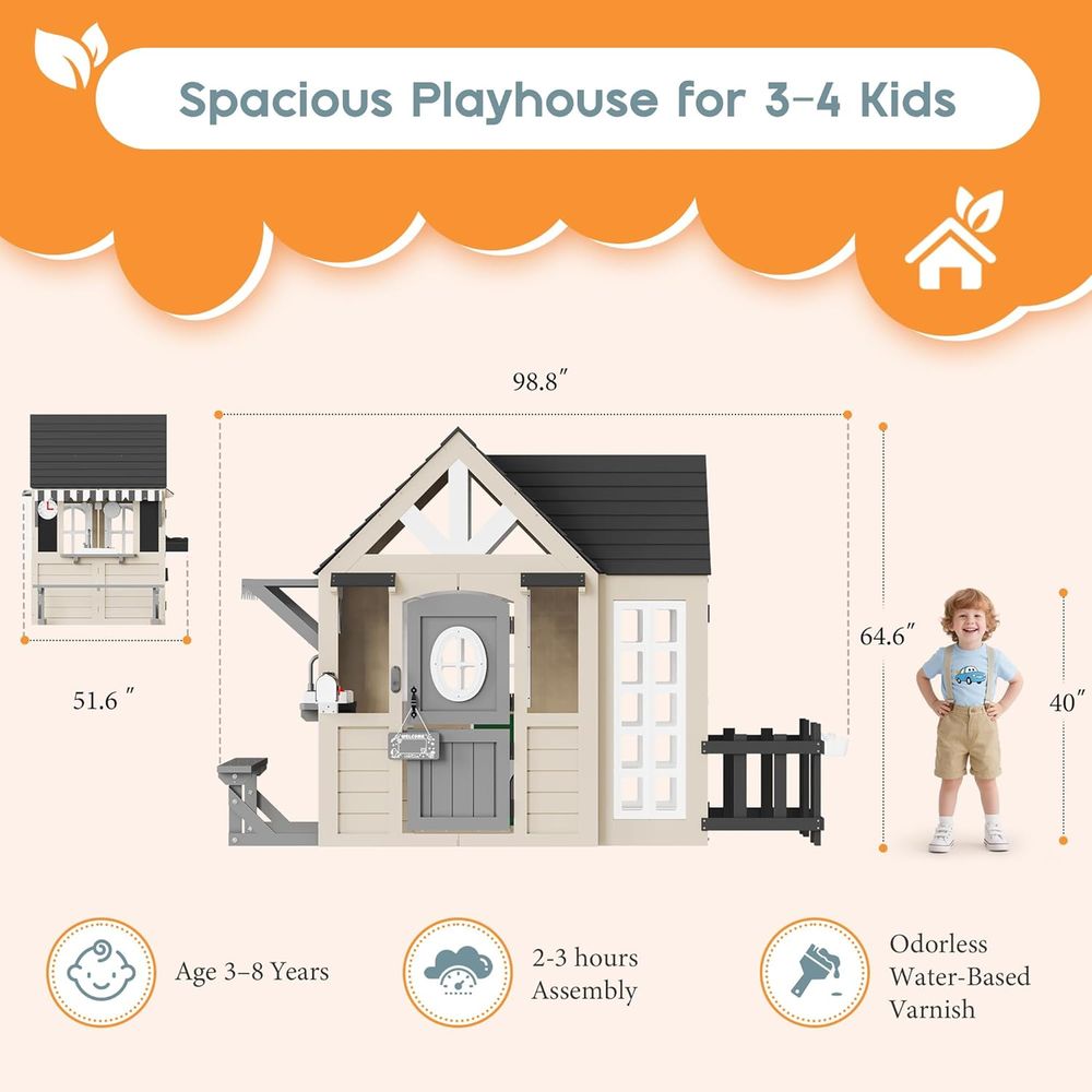Albott Kids Outdoor Wooden Pla - Kids Outdoor Kitchen Set recension och pris