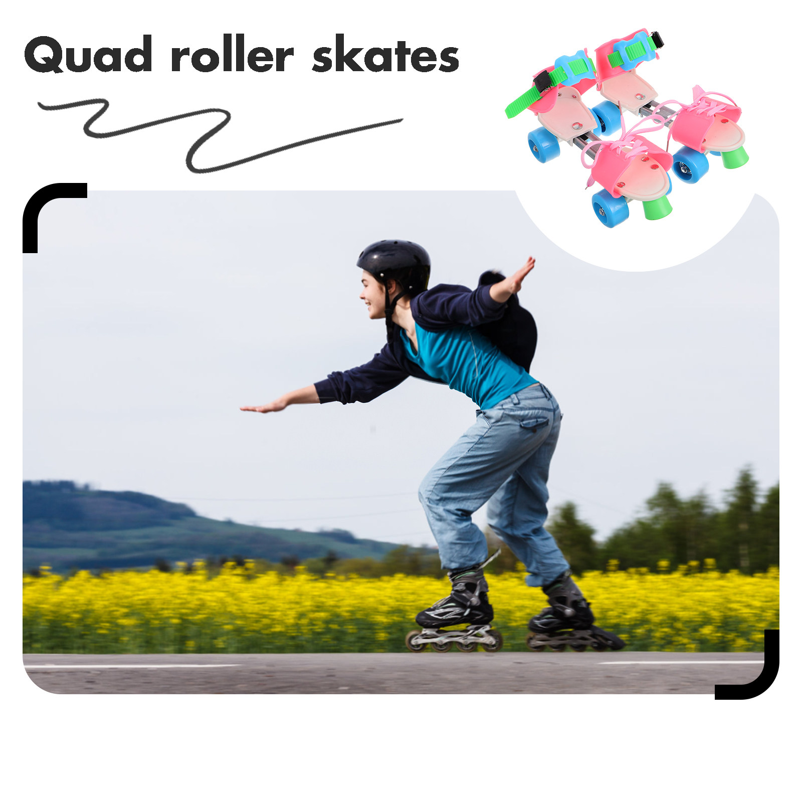 1Pair Adjustable Kids Roller S - Kids Outdoor Quad recension och pris