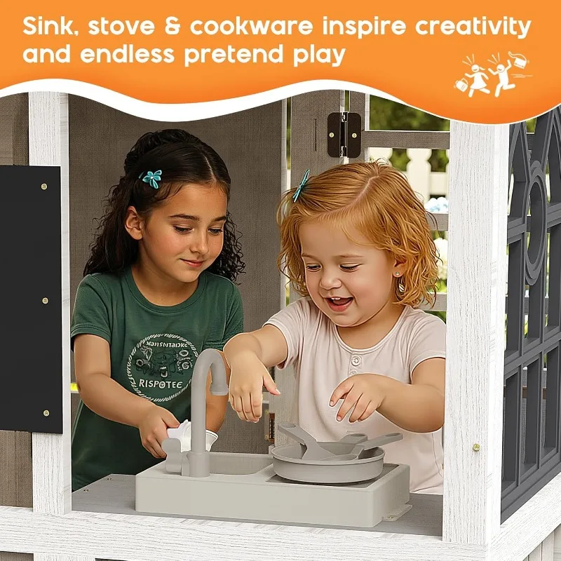 Albott Kids Outdoor Wooden Pla - Kids Outdoor Kitchen Set recension och pris