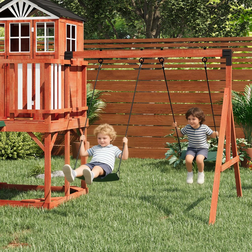 Swing Set for Kids,8 in 1 Outd - Kids Outdoor Kitchen Set recension och pris