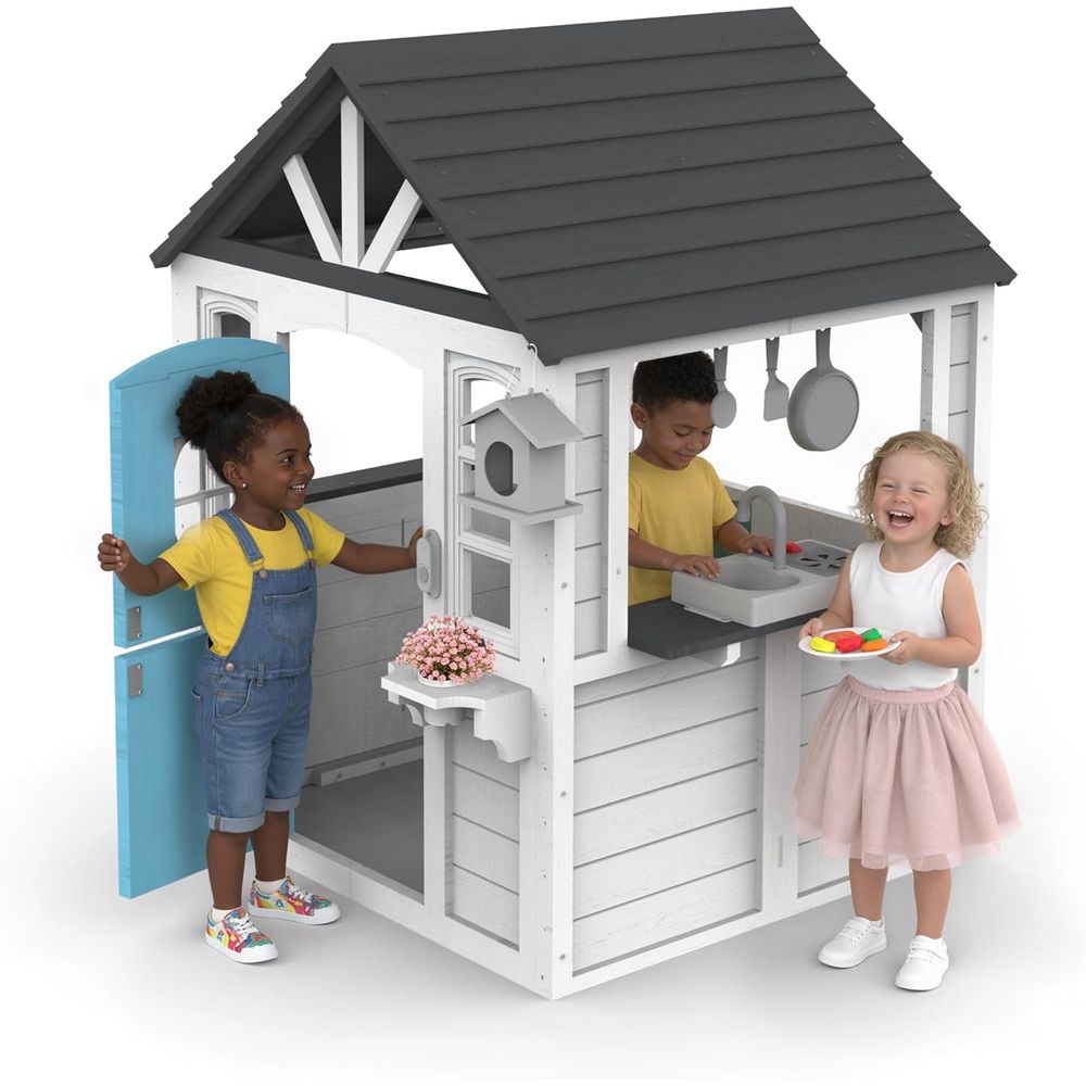 White Cedar Kids Playhouse: In - Kids Outdoor Kitchen Set recension och pris