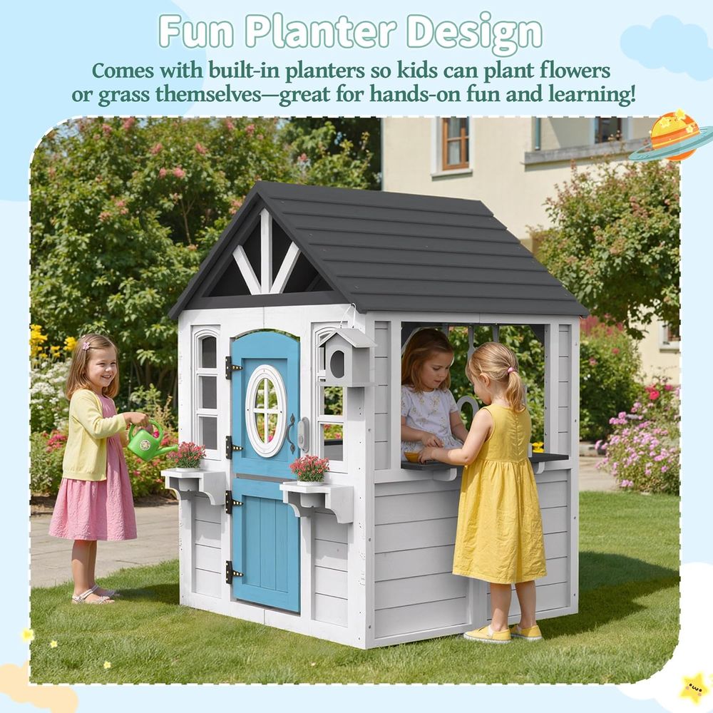 White Cedar Kids Playhouse: In - Kids Outdoor Kitchen Set recension och pris