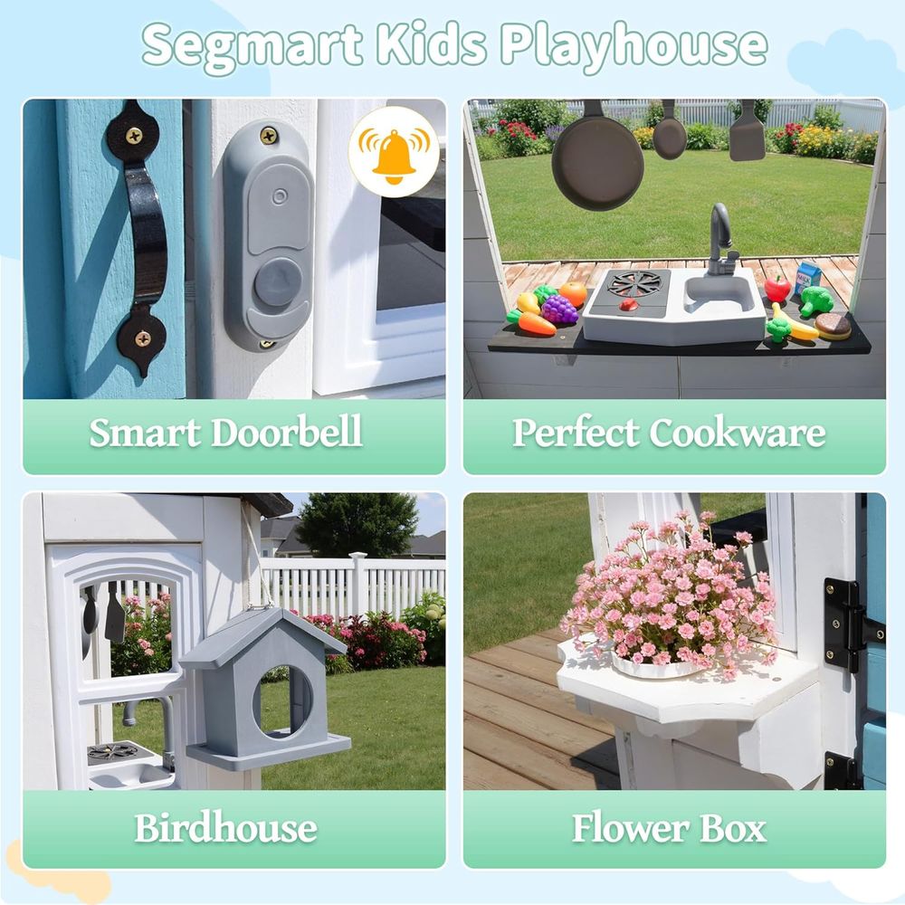 White Cedar Kids Playhouse: In - Kids Outdoor Kitchen Set recension och pris