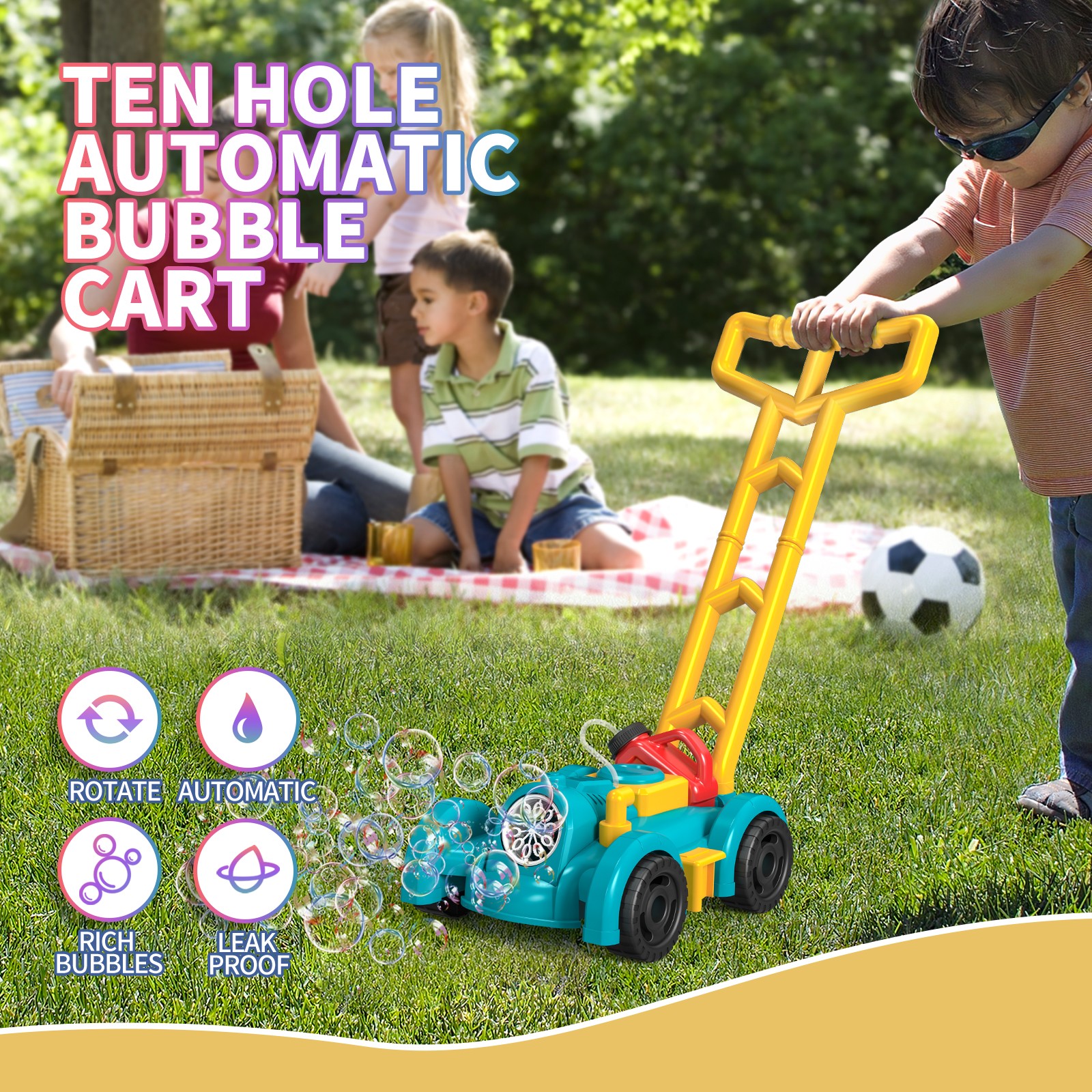 Fully Automatic Trolley Bubble - Kids Outdoor Lawn Mower recension och pris