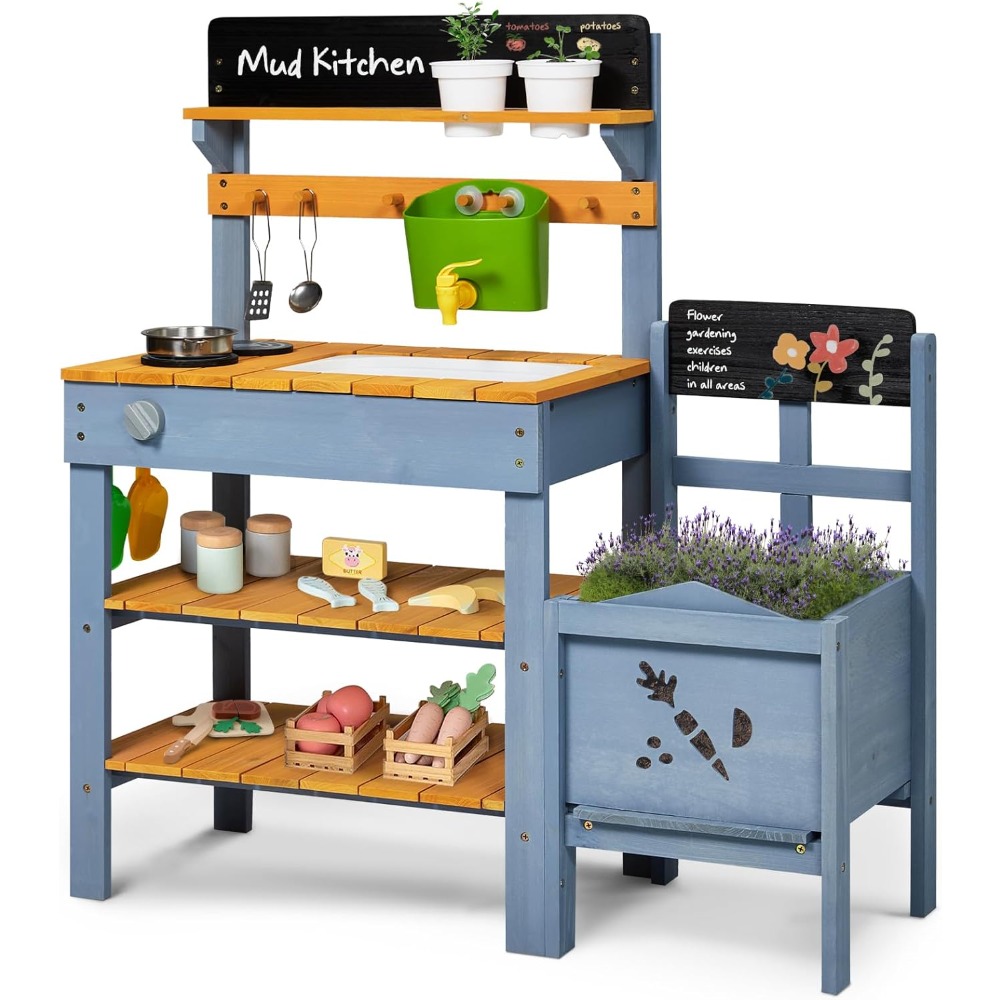 US Shipping Mud Kitchen for Ki - Kids Outdoor Kitchen Set recension och pris