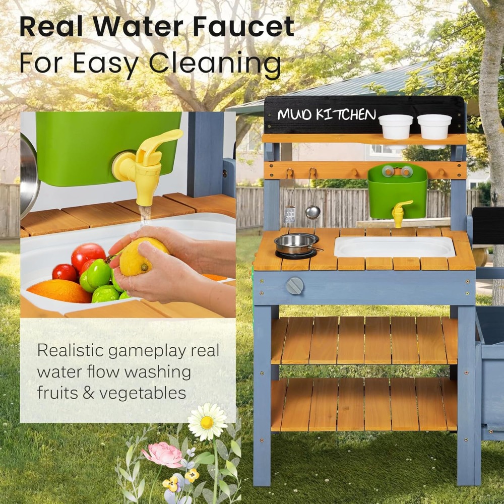 US Shipping Mud Kitchen for Ki - Kids Outdoor Kitchen Set recension och pris
