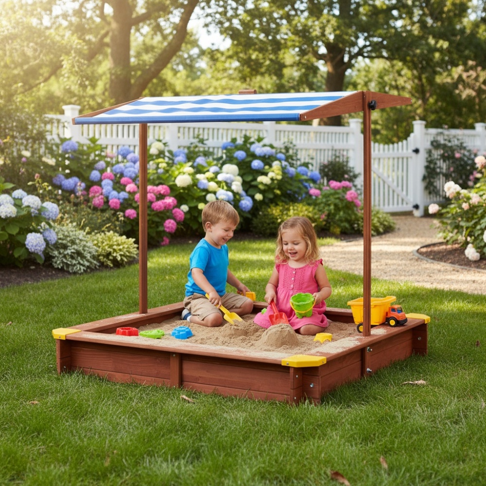Wooden Kids Picnic Table, Sand - Kids Outdoor Water Play Table recension och pris