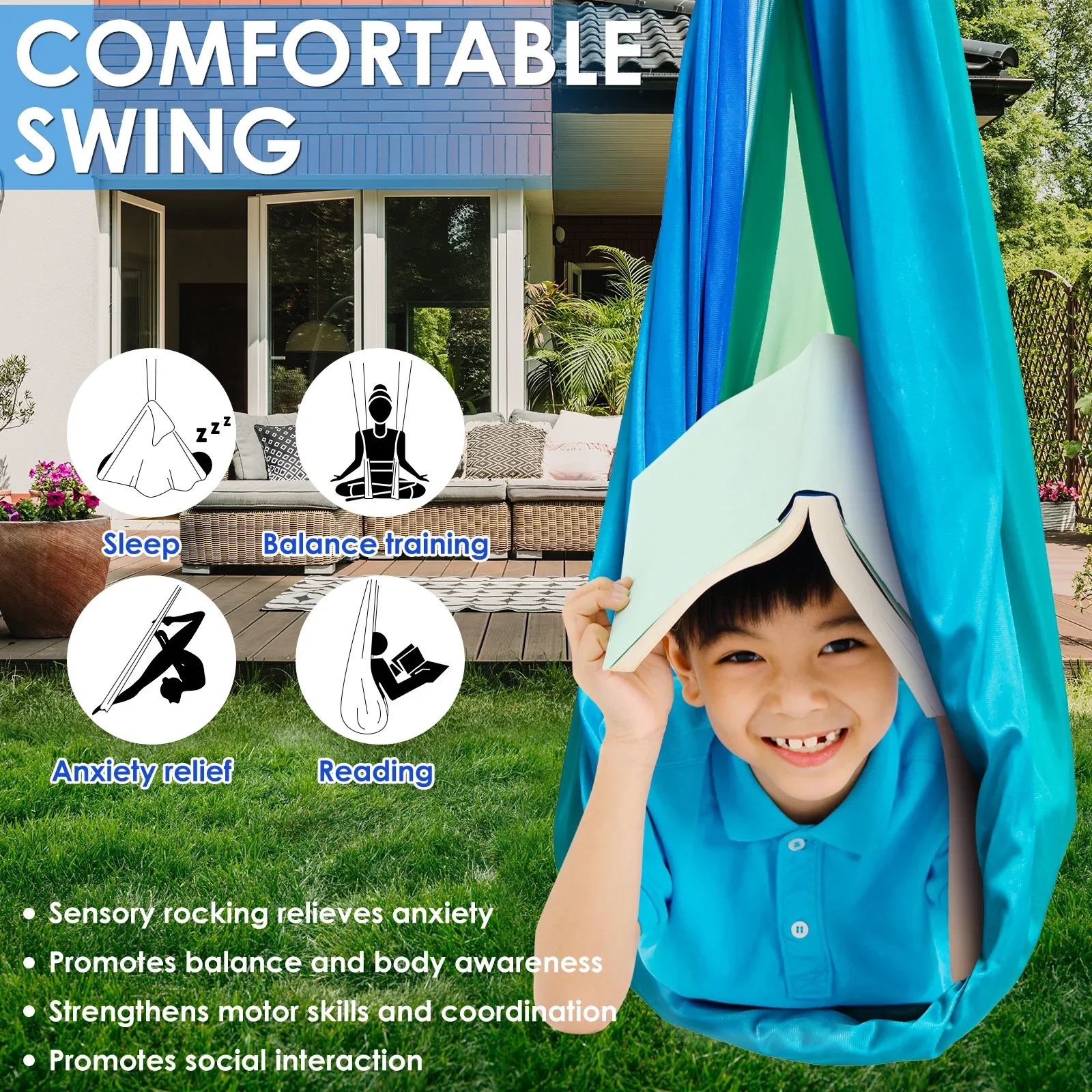 Sensory Swing Comfortable Kids - Kids Outdoor Hammock recension och pris