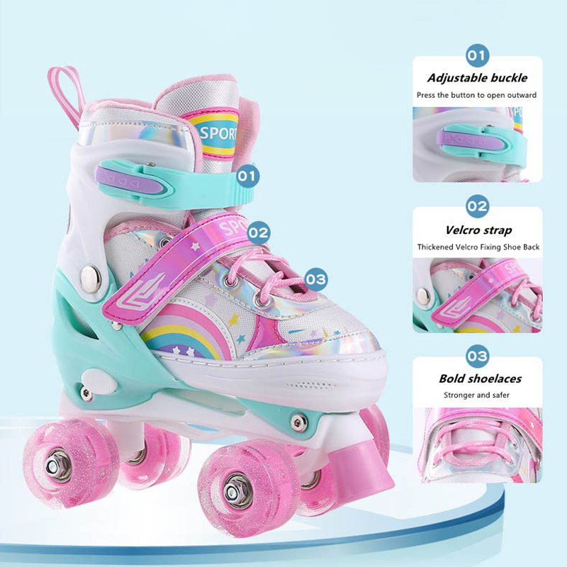 Kids Double Row Roller Skates  - Kids Outdoor Quad recension och pris