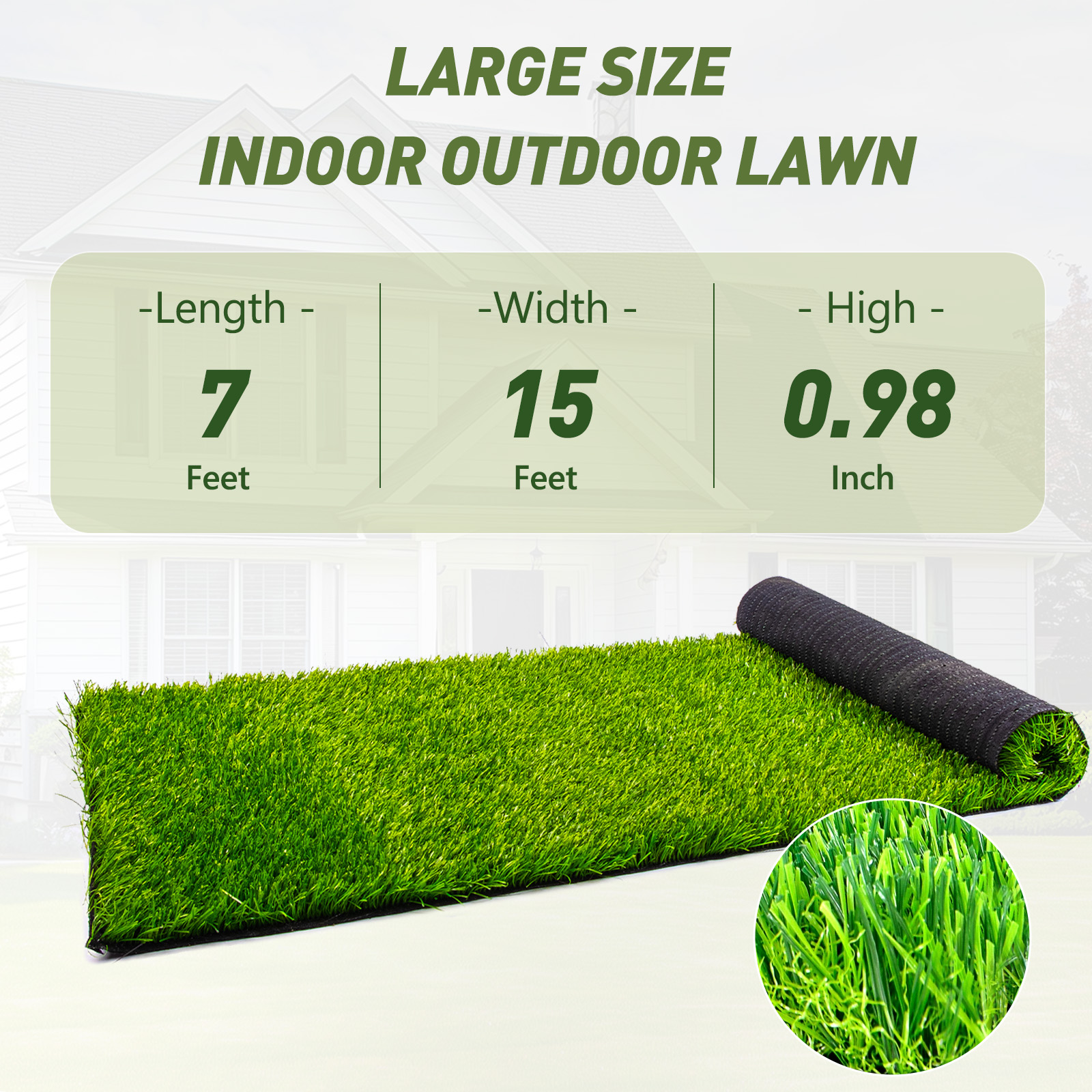 Upgraded Large Artificial Gras - Outdoor Kid Friendly recension och pris