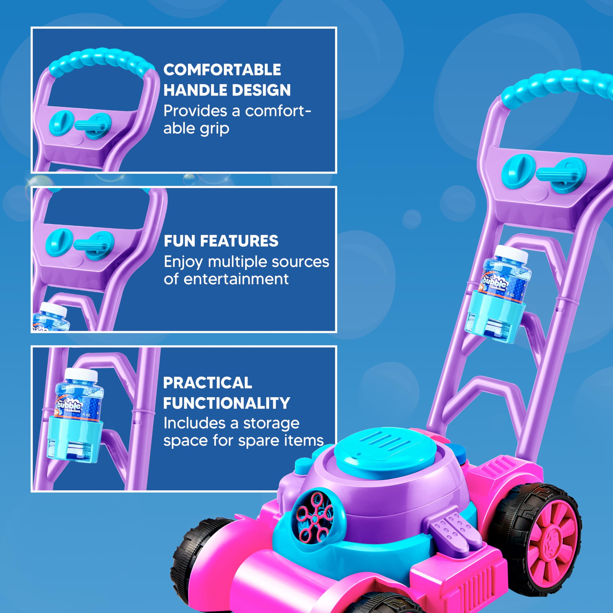JOYFY Bubble Lawn Mower Bubble - Kids Outdoor Lawn Mower recension och pris