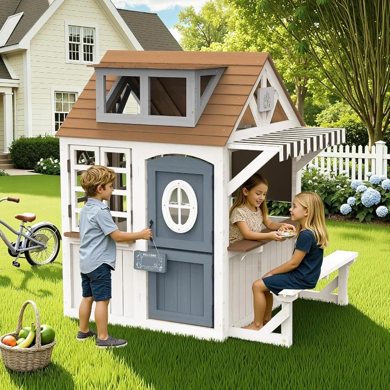 Albott Kids Outdoor Wooden Pla - Kids Outdoor Kitchen Set recension och pris